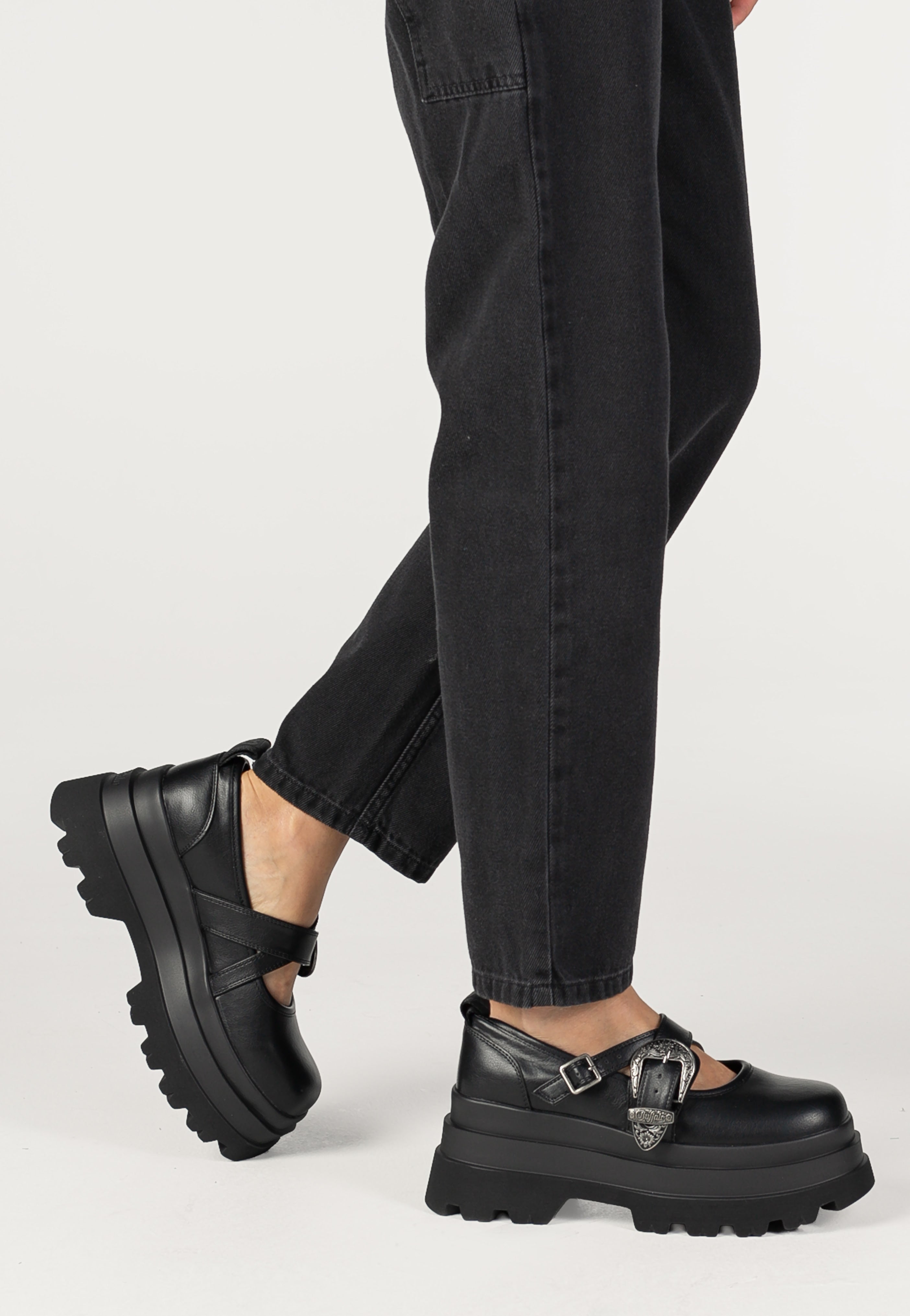 Buffalo - Jupiter West Ballerina Vegan Nappa Black - Girl Shoes | Women-Image