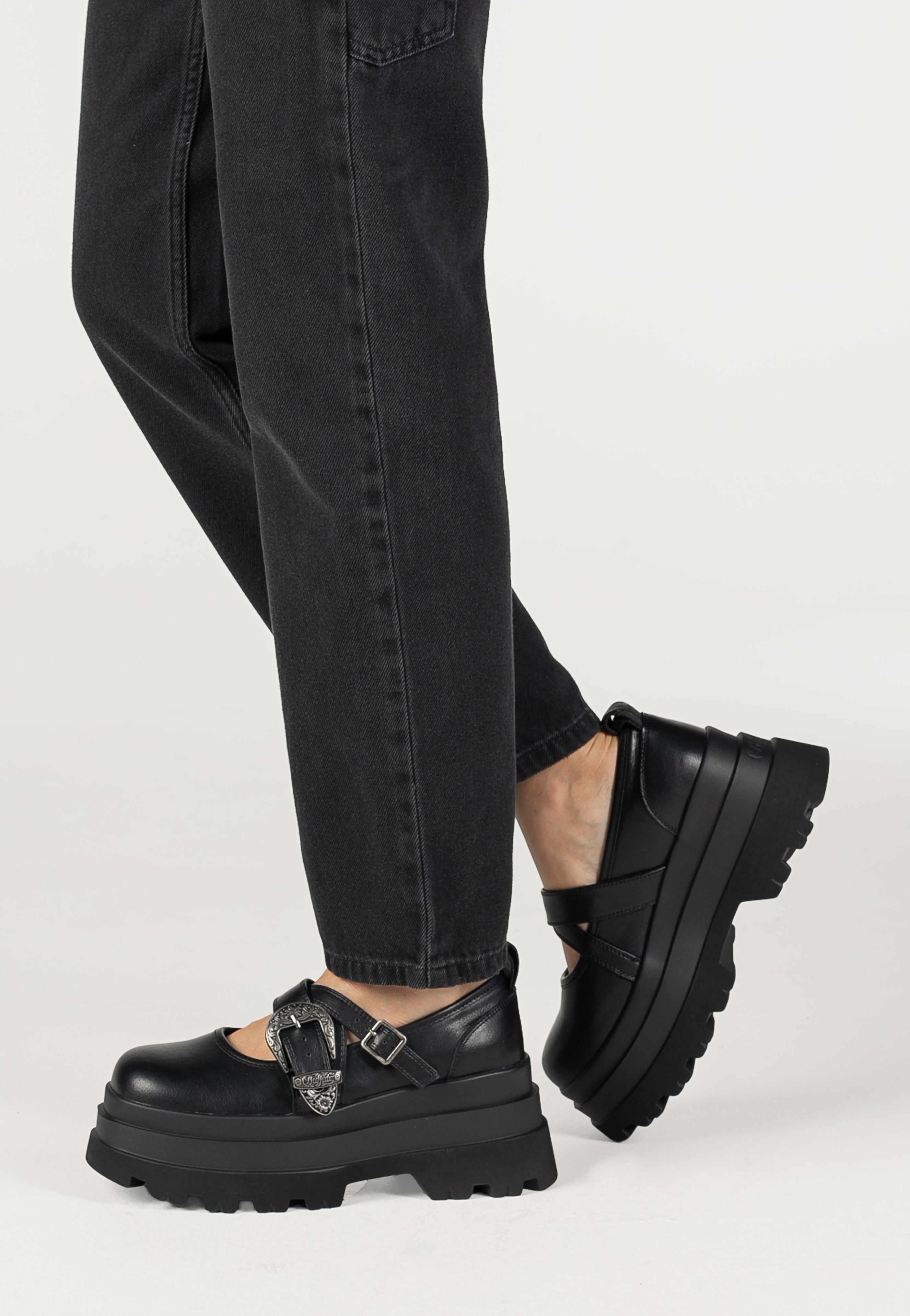 Buffalo - Jupiter West Ballerina Vegan Nappa Black - Girl Shoes | Women-Image
