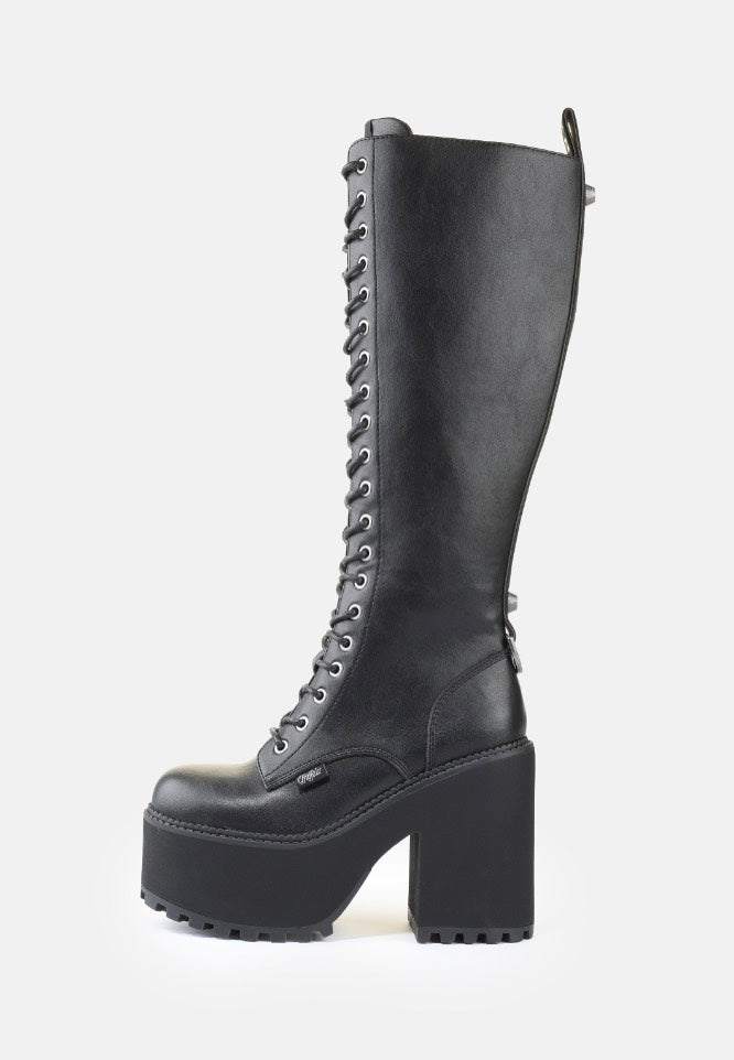 Buffalo Killah Lace Up Hi Vegan Nappa Black Scarpe da donna | Women-Image