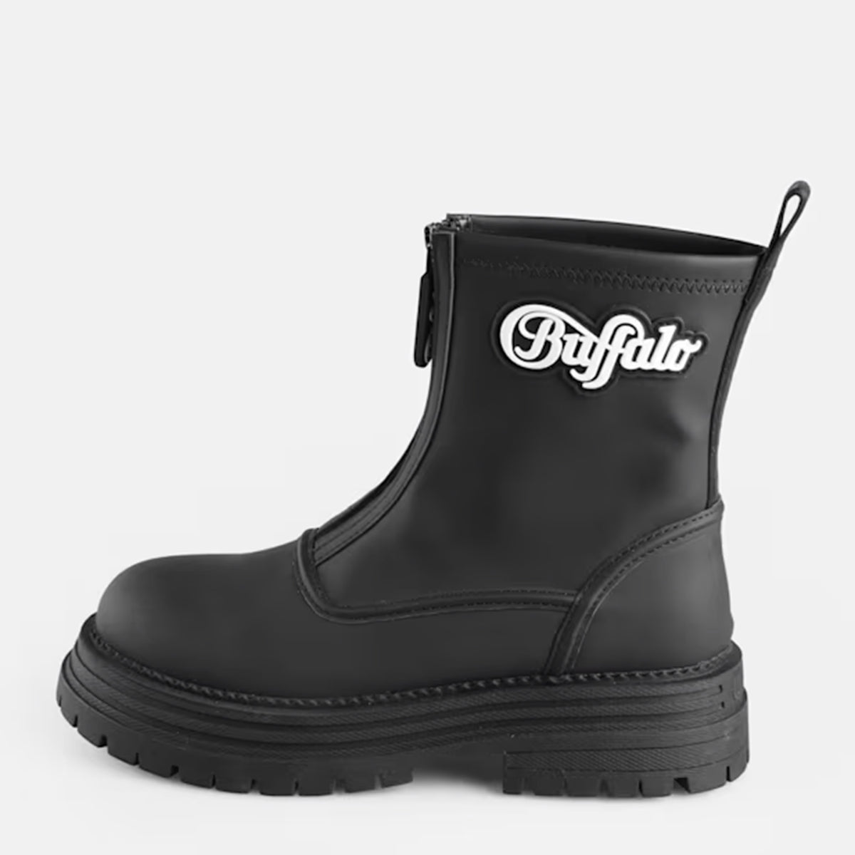 Buffalo Lennox Rain Zip Vegan Rubber Nappa Black - Girl Shoes