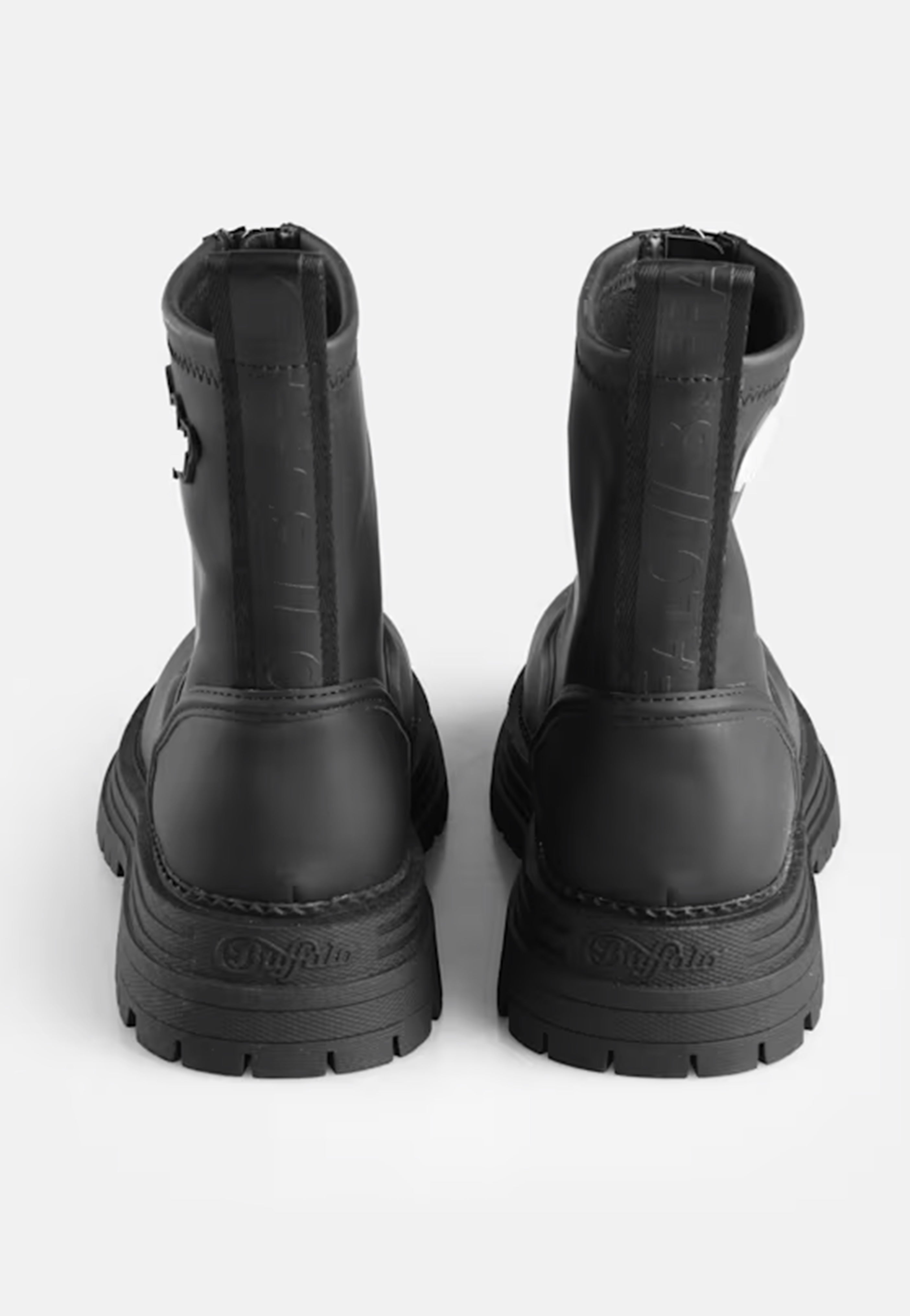 Buffalo Lennox Rain Zip Vegan Rubber Nappa Black - Girl Shoes