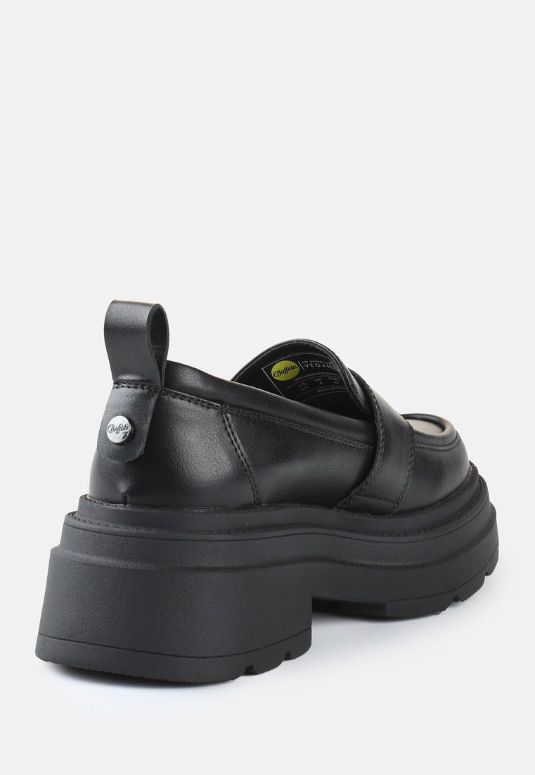 Buffalo - Mars Loafer Buckle Vegan Nappa Black - Girl Shoes | Women-Image