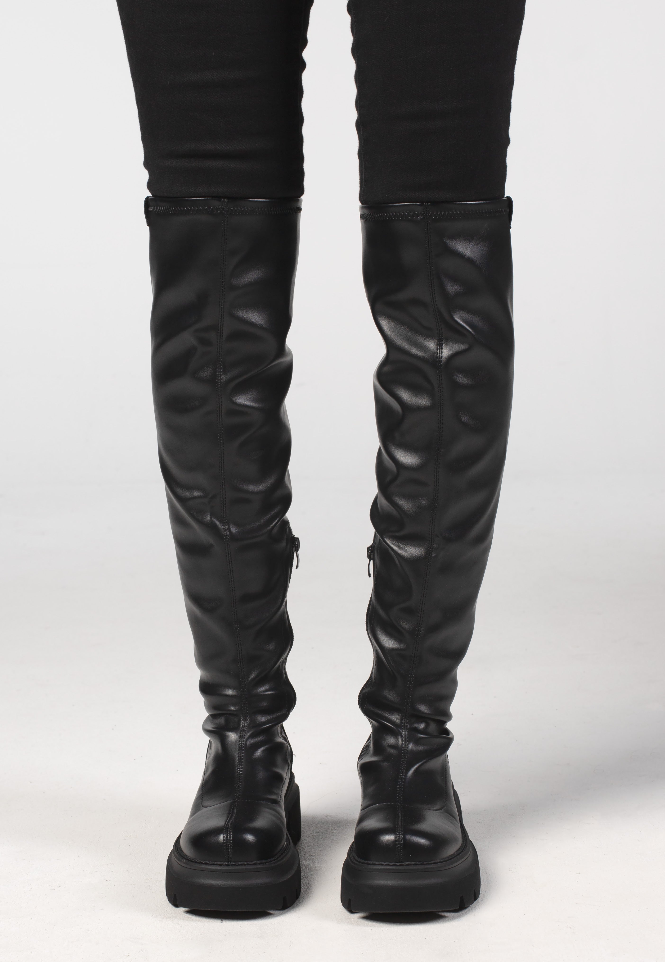 Buffalo - Mave Overknee Vegan Nappa Black - Girl Shoes | Women-Image