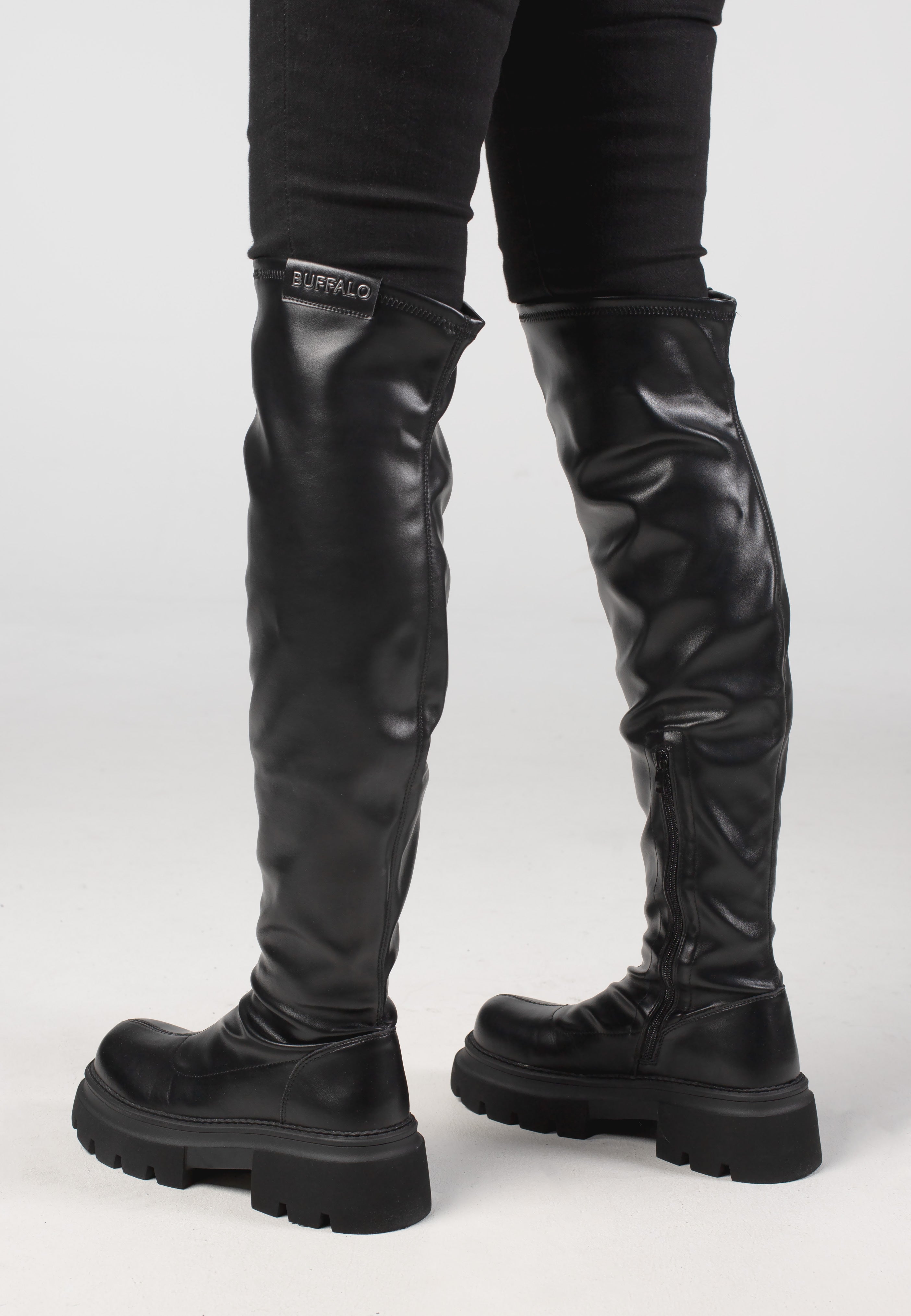 Buffalo - Mave Overknee Vegan Nappa Black - Girl Shoes | Women-Image