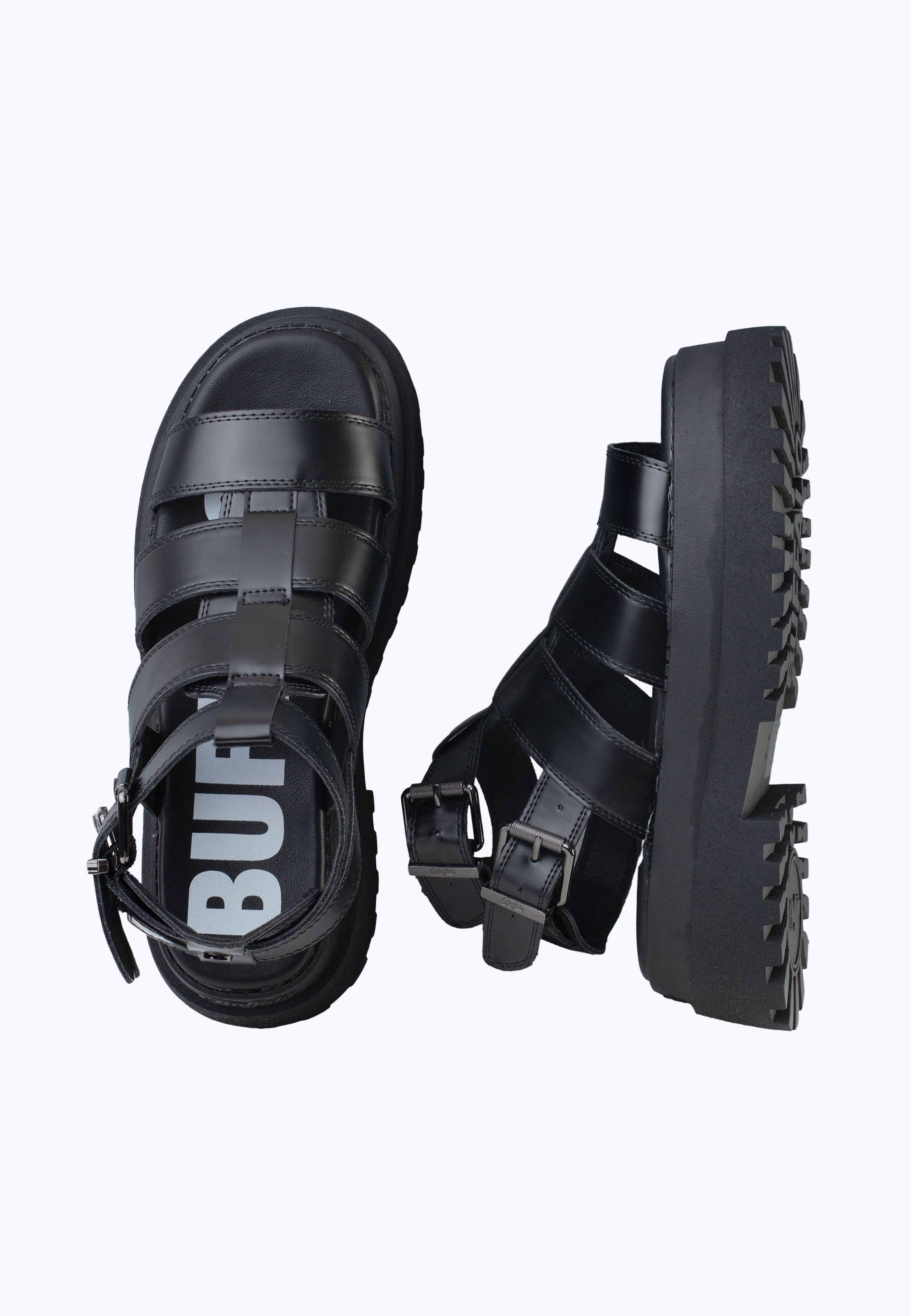 Buffalo - Pluto Vegan Nappa Gld Black - Girl Sandals | Women-Image