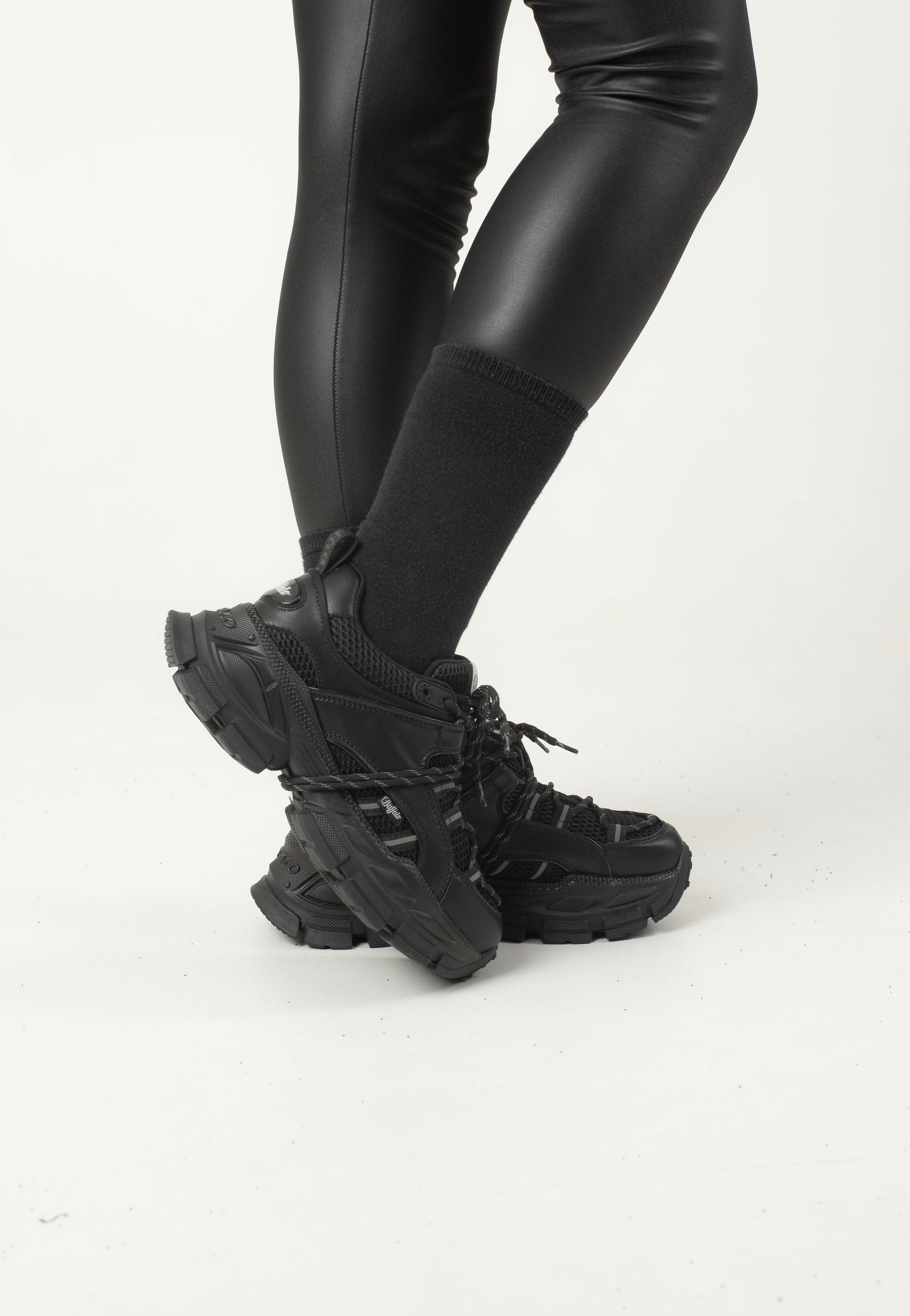 Buffalo - Saturn Lace Vegan Nappa/Mesh Black - Girl Shoes | Women-Image