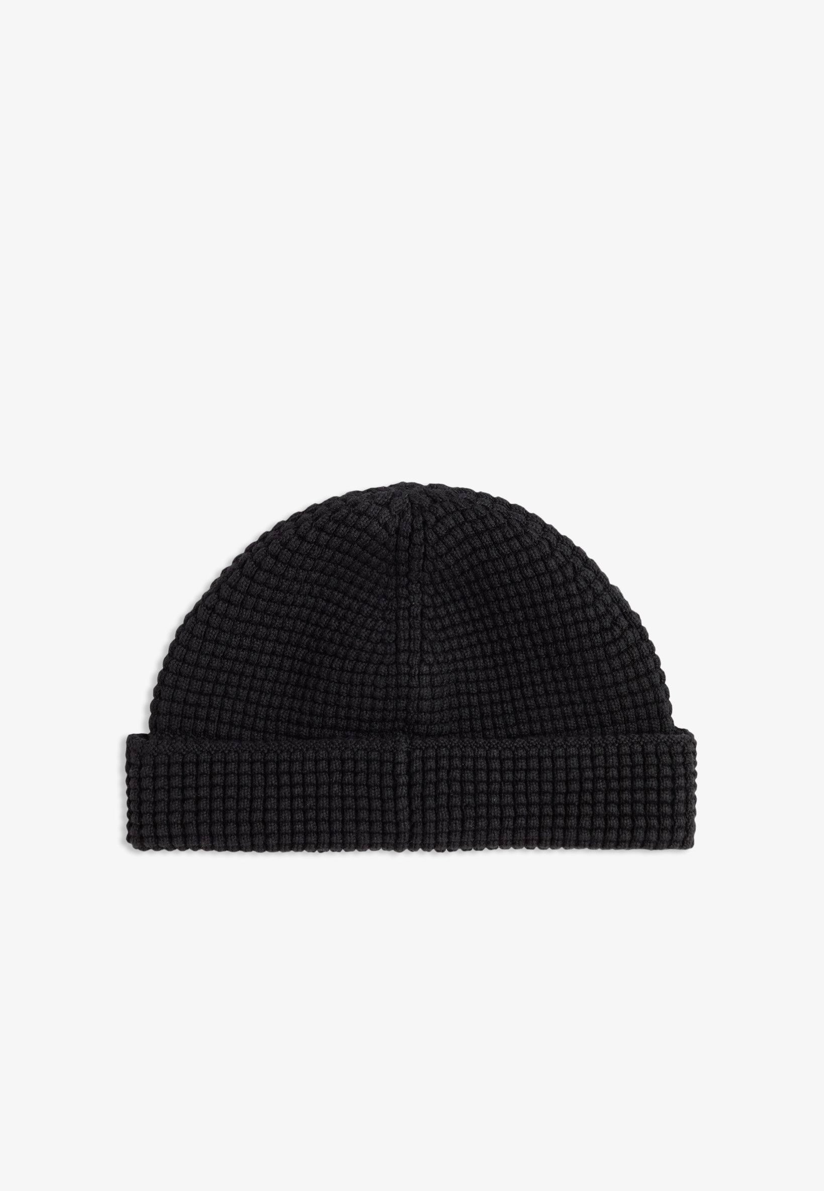Fred Perry - Waffle Black - Beanie | Neutral-Image