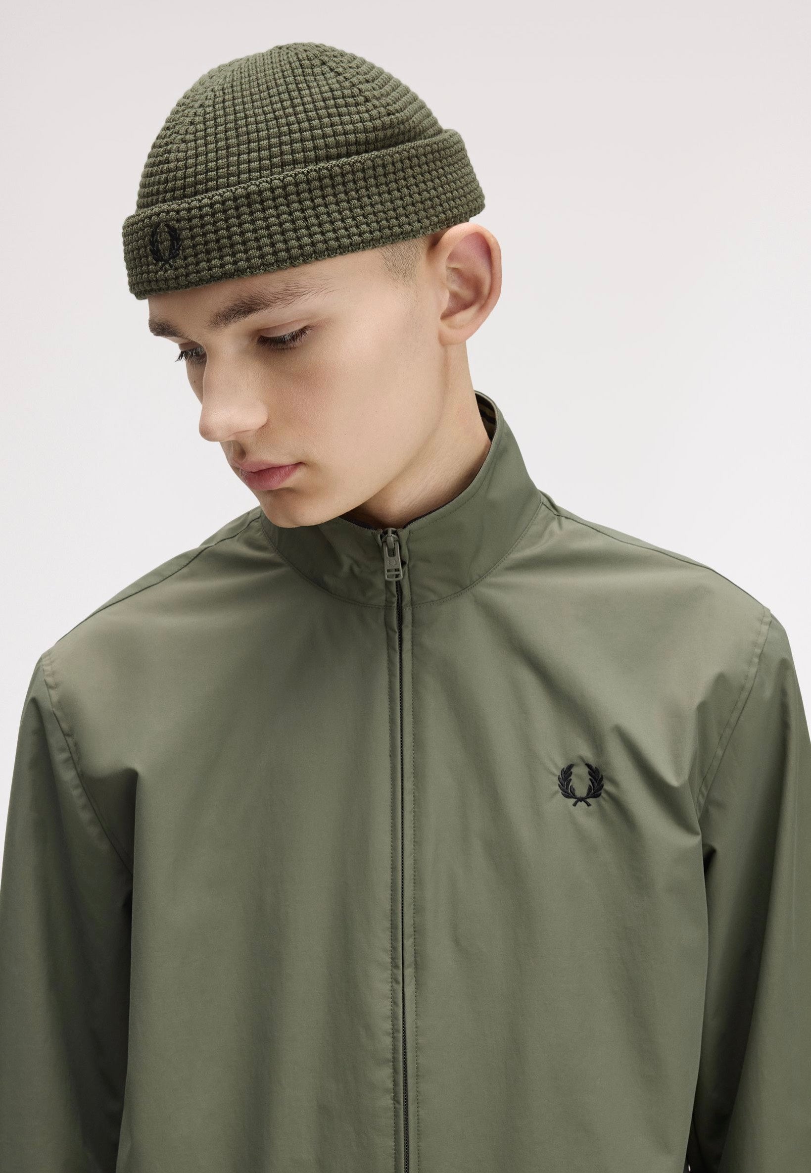 Fred Perry - Waffle Laurel Wreath Green - Beanie | Neutral-Image