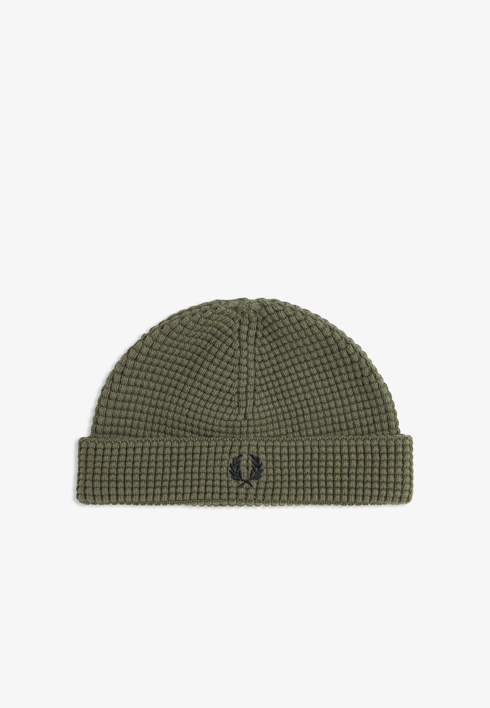 Fred Perry - Waffle Laurel Wreath Green - Beanie | Neutral-Image