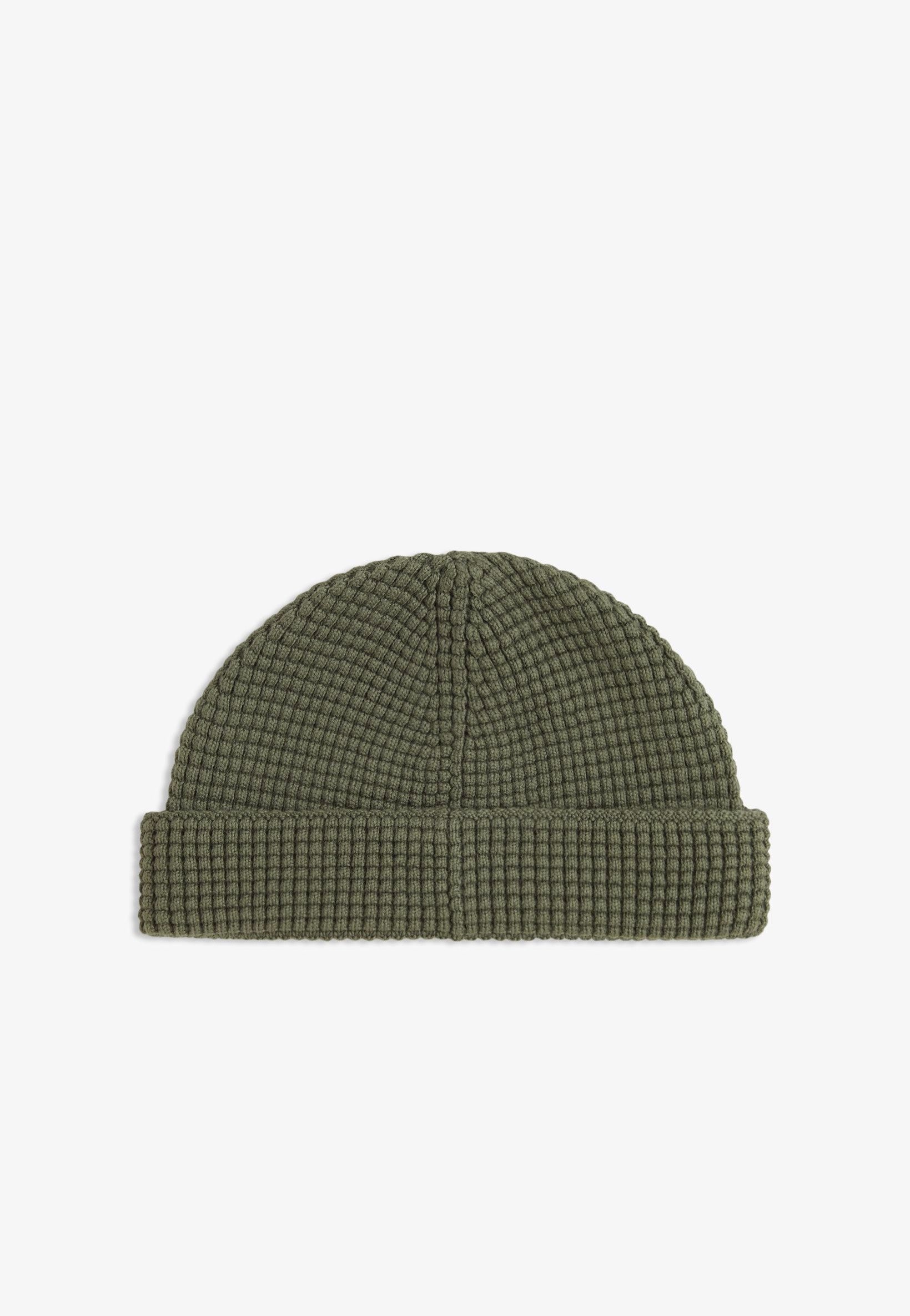 Fred Perry - Waffle Laurel Wreath Green - Beanie | Neutral-Image