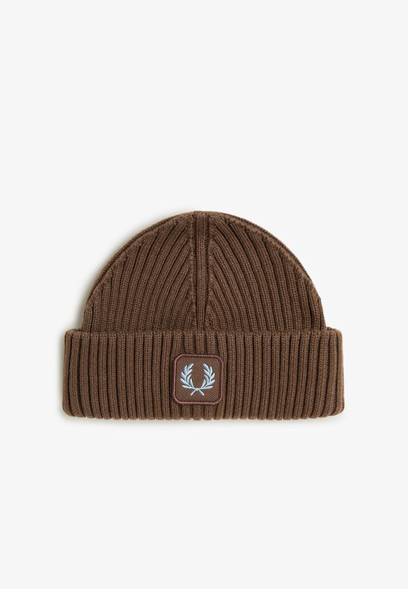 Fred Perry - Cotton Ribbed Burnt Tobacco - Beanie | Neutral-Image