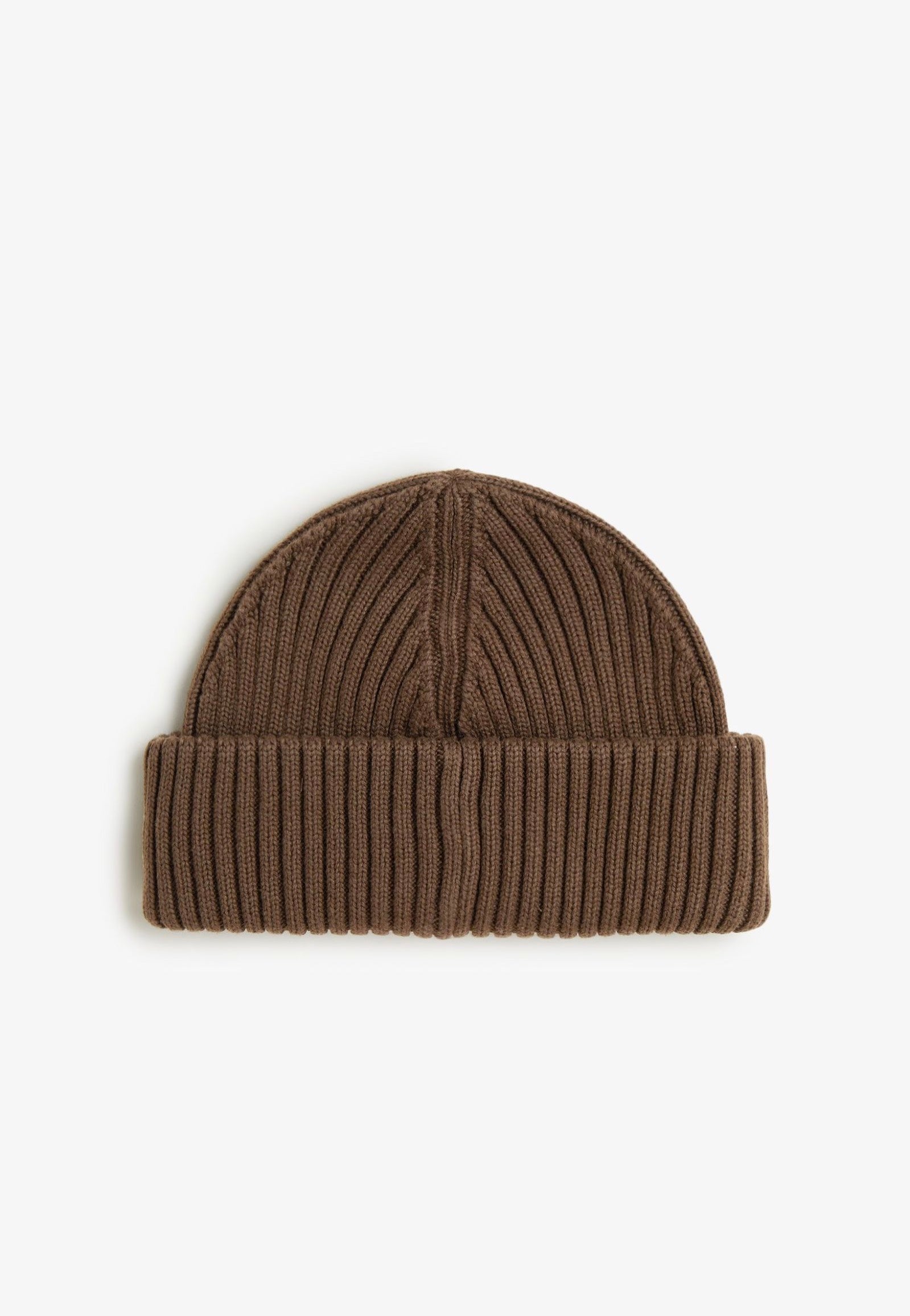 Fred Perry - Cotton Ribbed Burnt Tobacco - Beanie | Neutral-Image