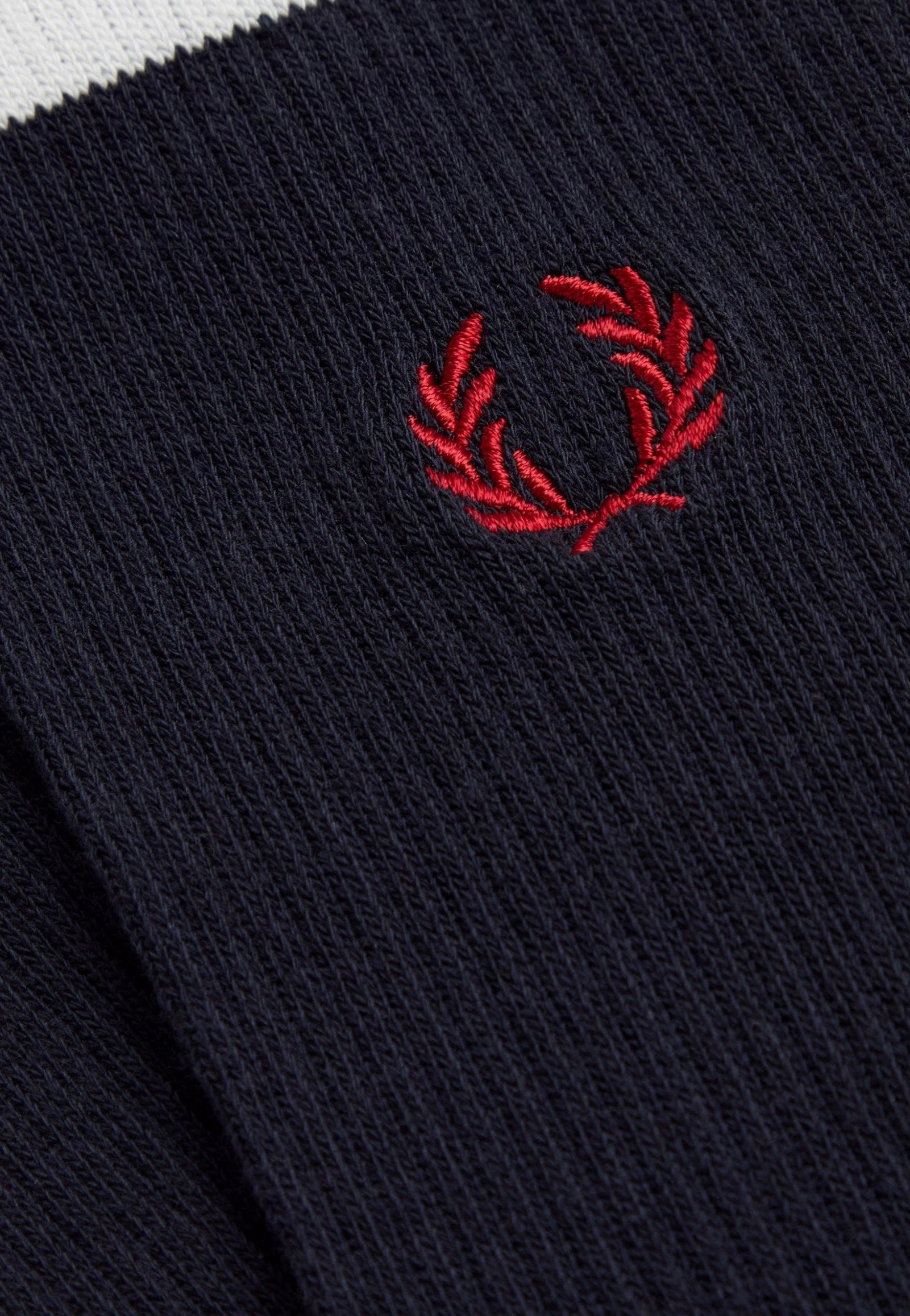 Fred Perry - Tipped Sports Navy/Snow White/Burnt Red - Socks | Neutral-Image