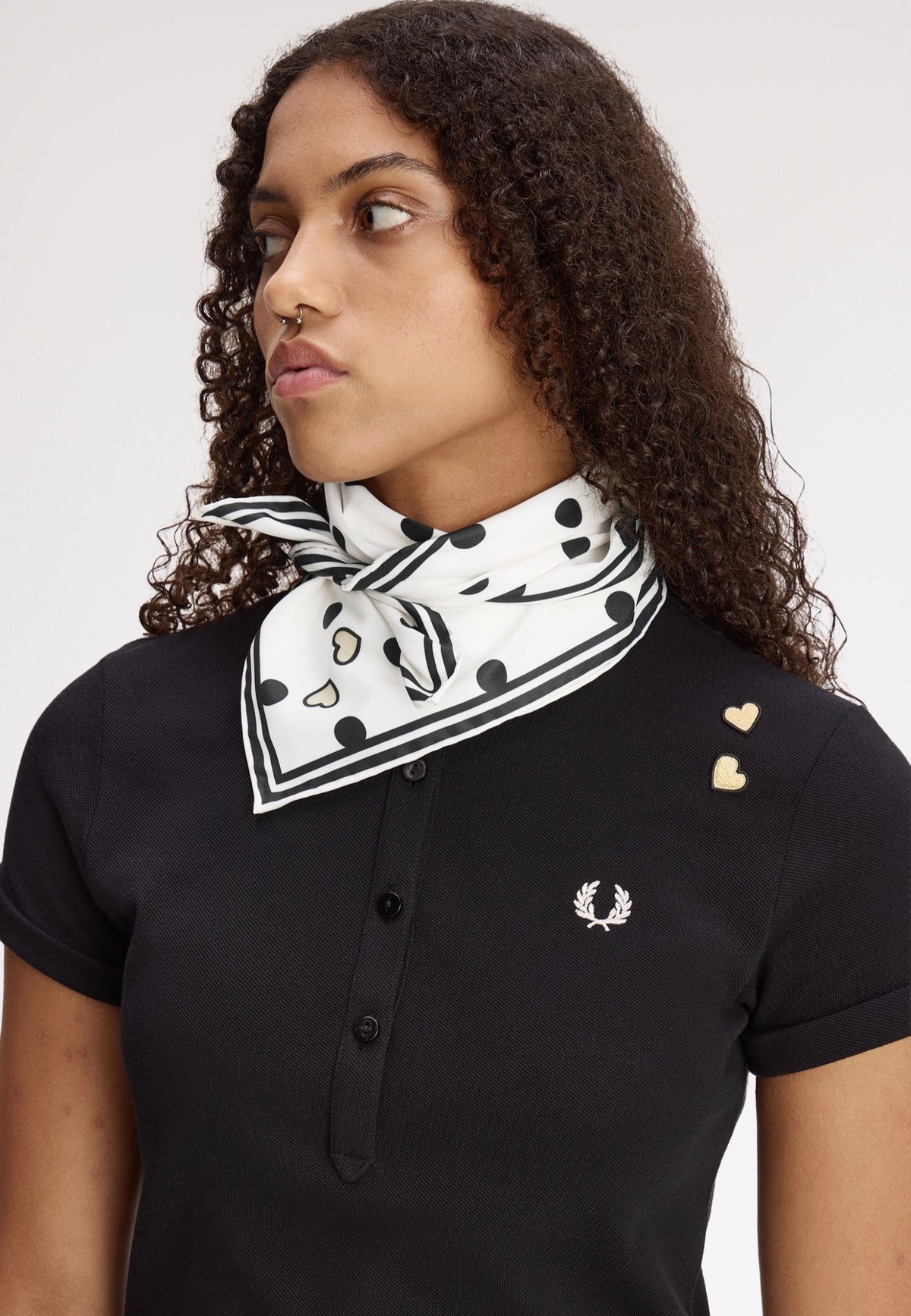 Fred Perry x Amy Winehouse Amy Polka Dot Snow White Huivi | Women-Image