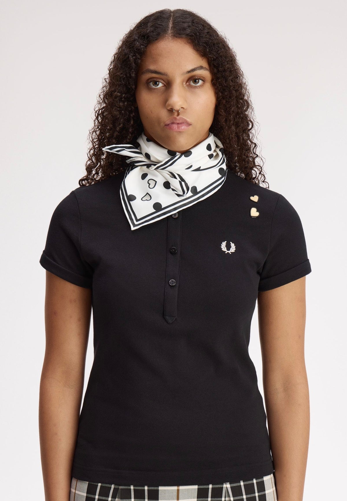 Fred Perry x Amy Winehouse Amy Polka Dot Snow White Huivi | Women-Image