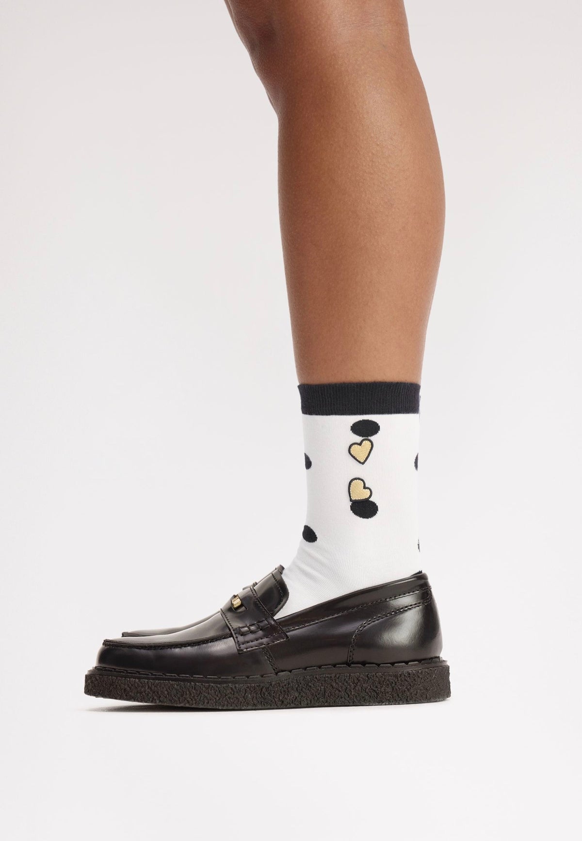 Fred Perry x Amy Winehouse Amy Polka Dot Snow White Socks | Women-Image