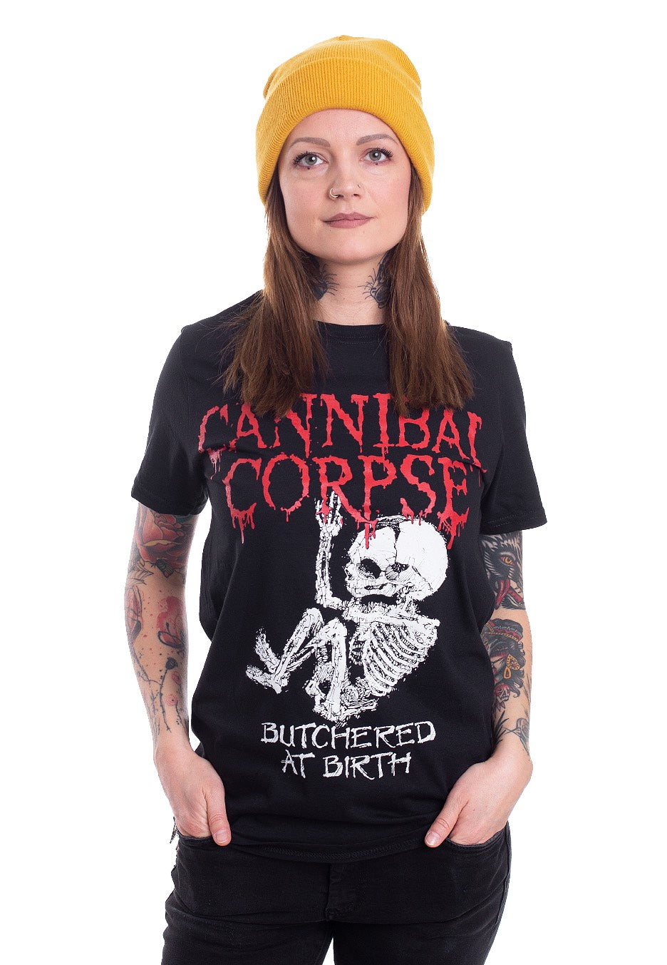 Cannibal Corpse Butchered At Birth Baby T-Shirt | Women-Image