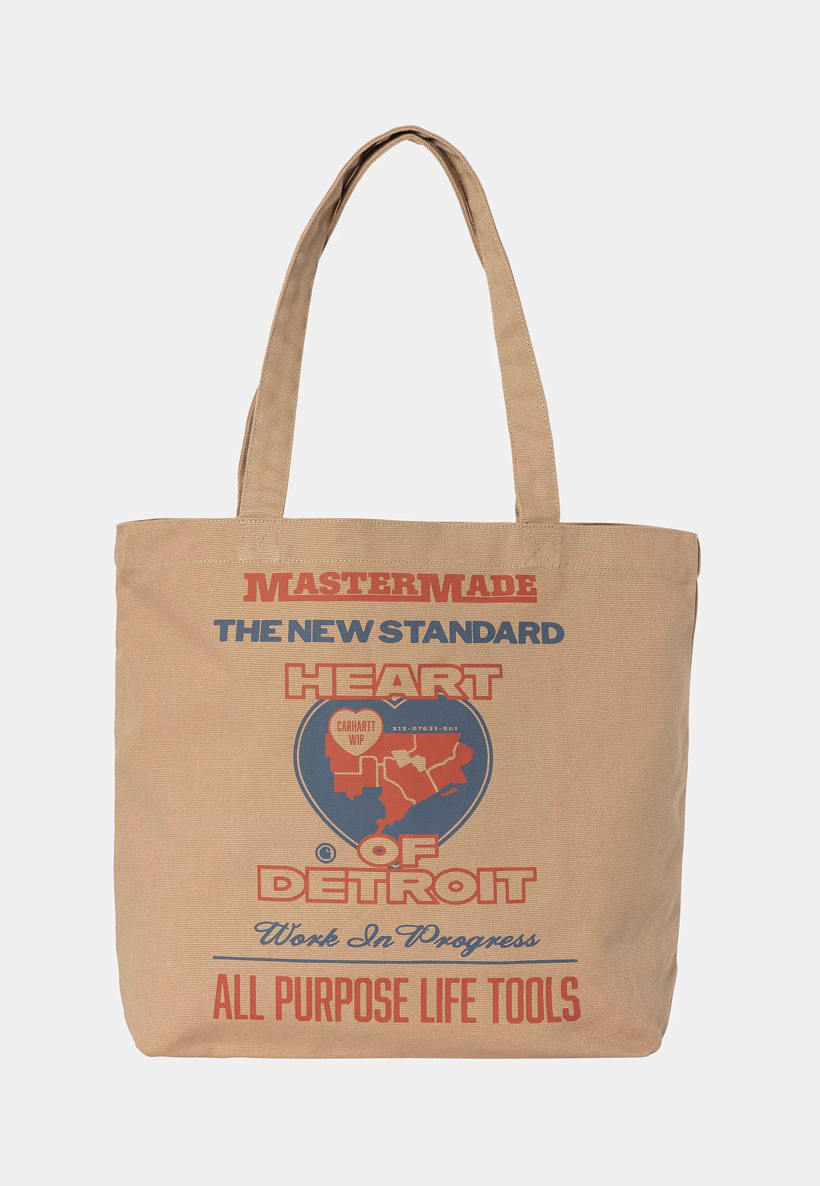 Carhartt WIP Canvas Graphic Arcan Print Dusty H Brown - Tote Bag