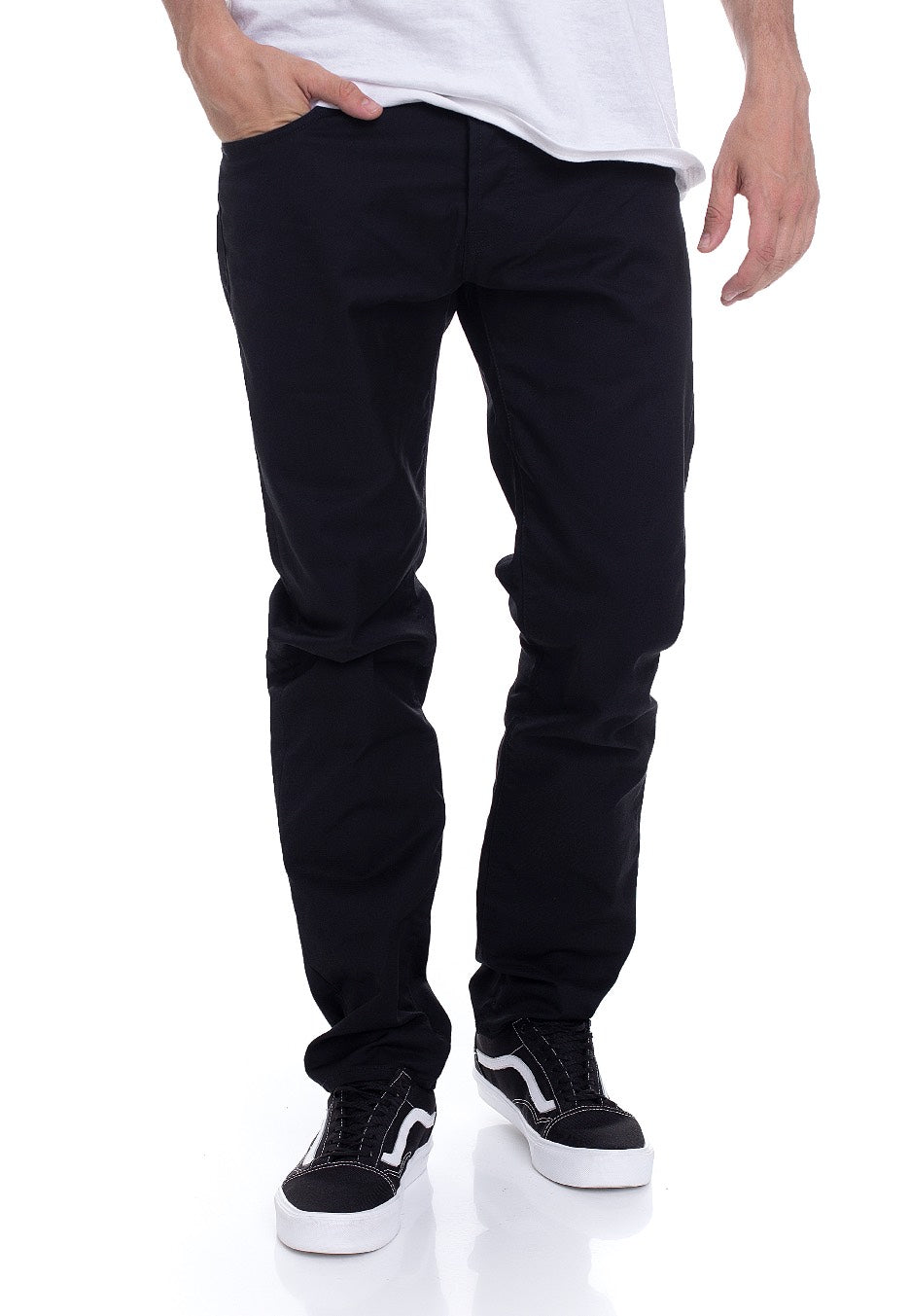 Carhartt WIP - Klondike Lamar Black Rinsed - Pants | Men-Image
