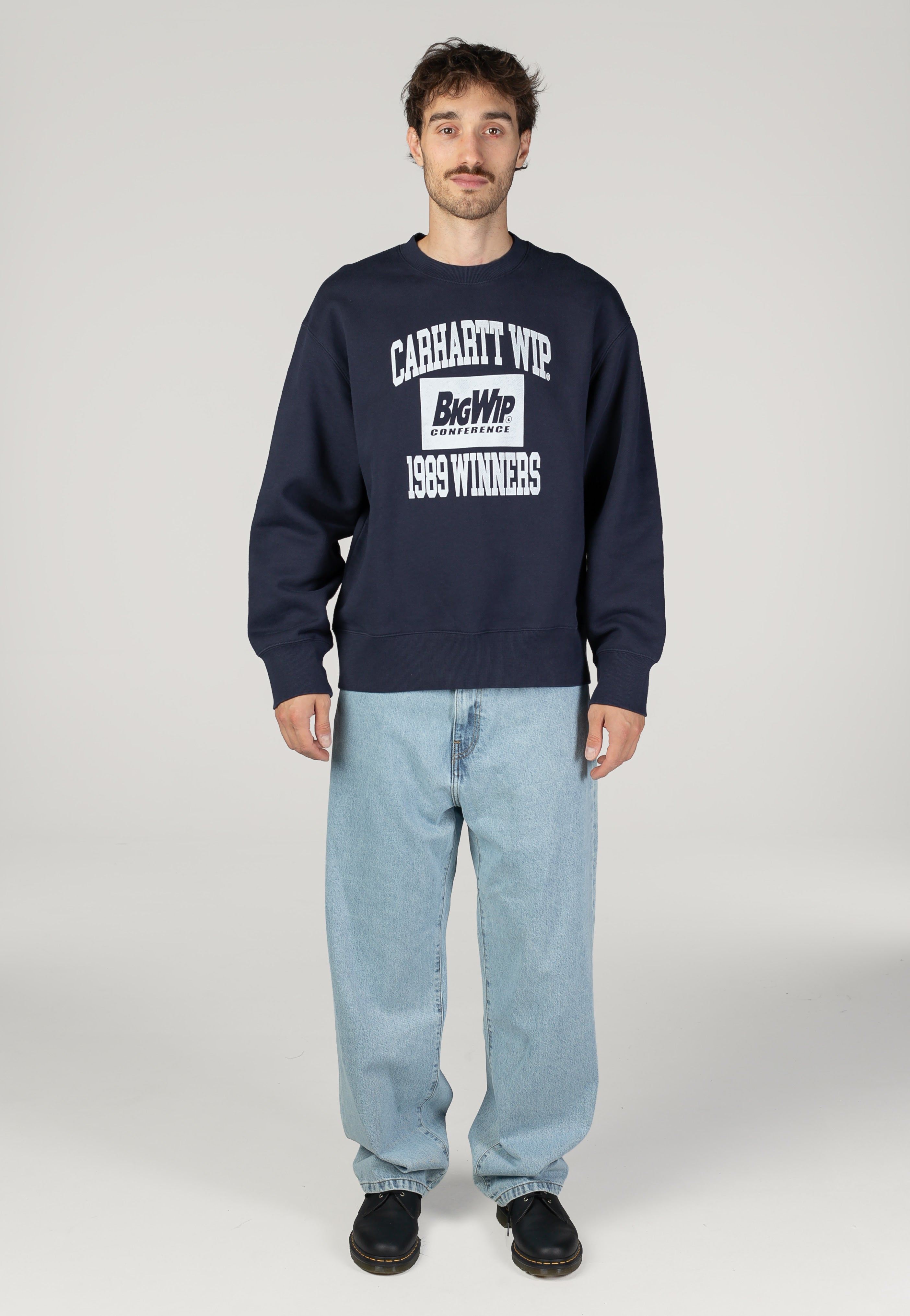 Carhartt WIP - 1989 Winners Heavy Stone Wash Dark Navy - Sweater | Men-Image
