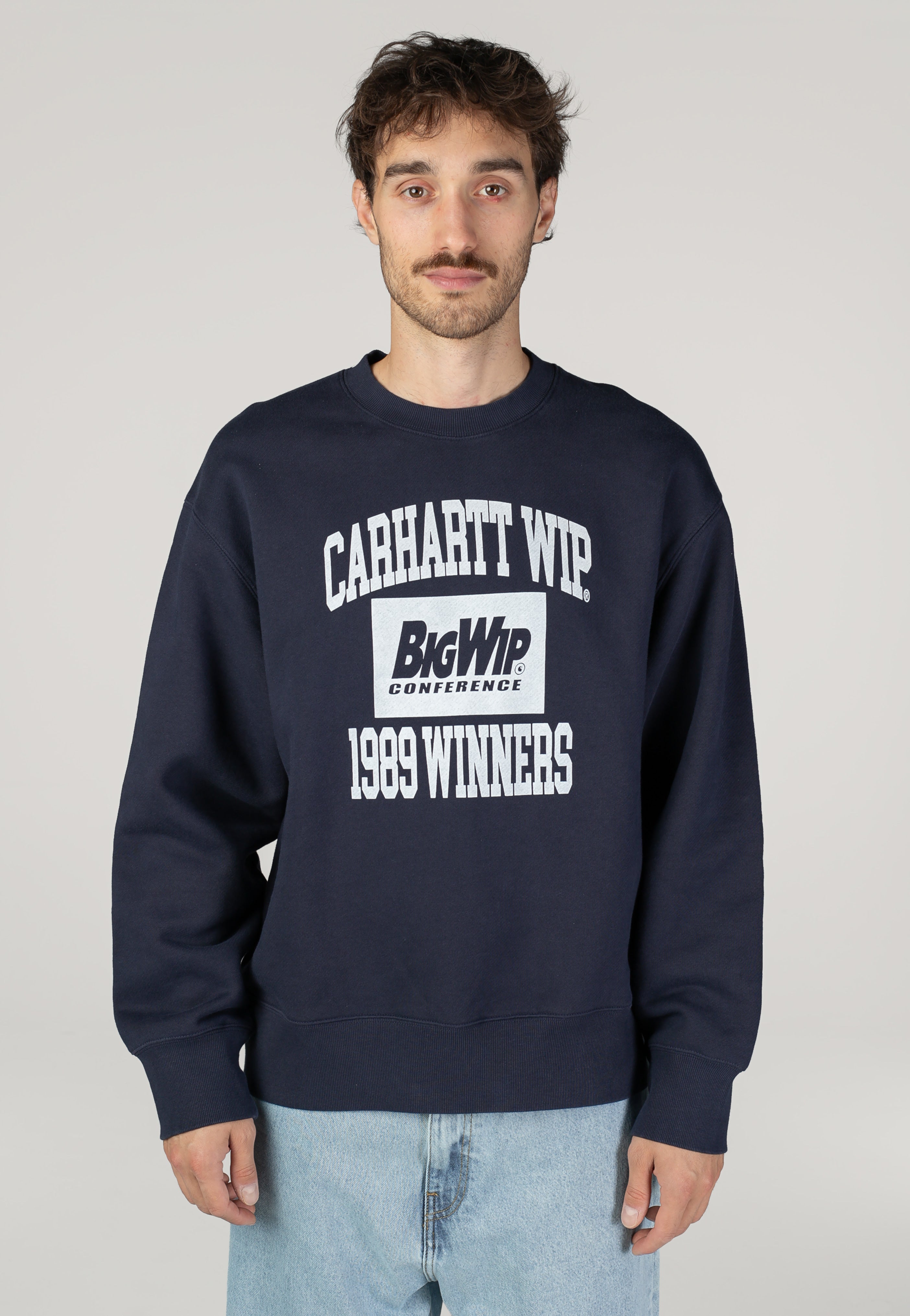 Carhartt WIP - 1989 Winners Heavy Stone Wash Dark Navy - Sweater | Men-Image