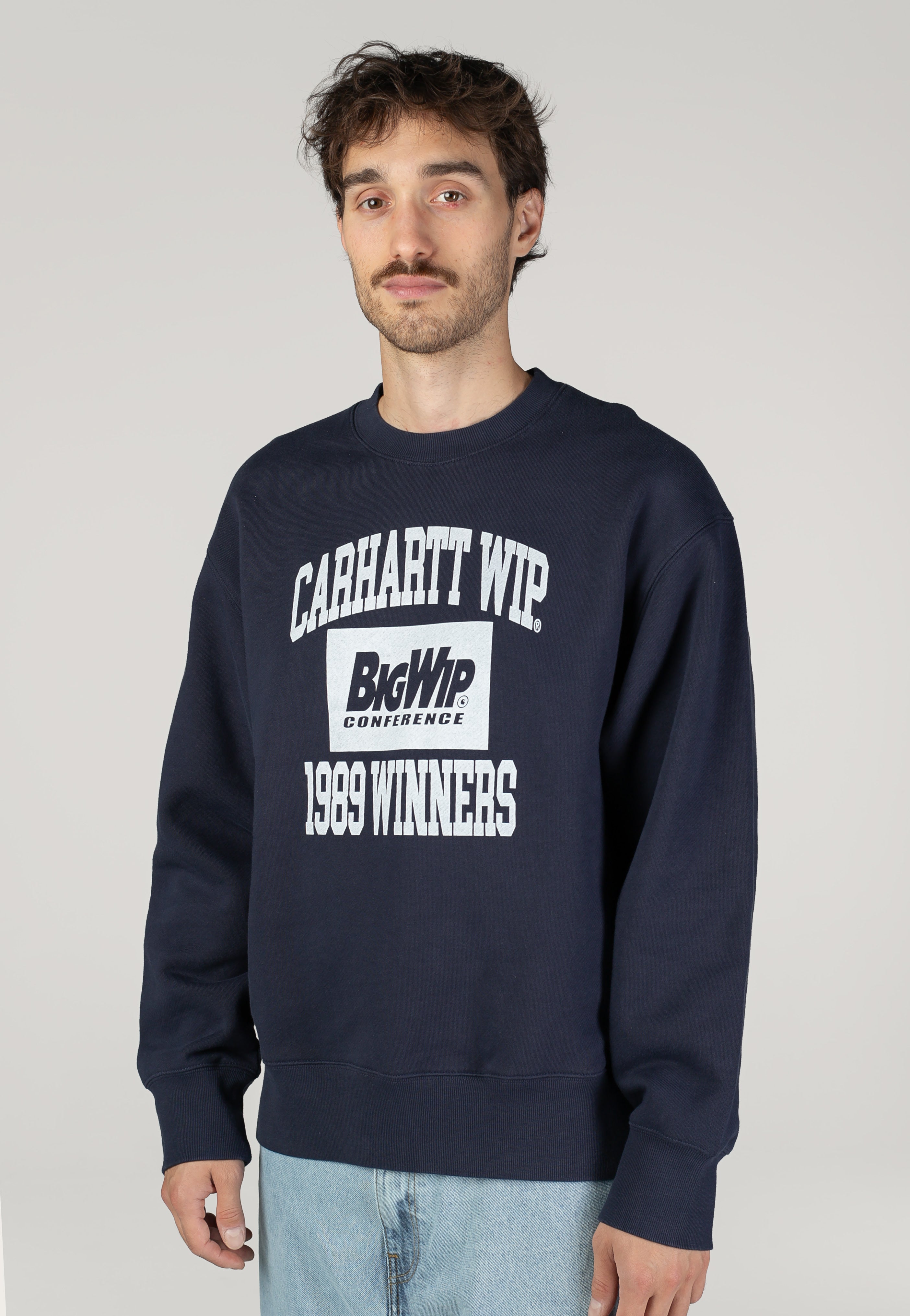 Carhartt WIP - 1989 Winners Heavy Stone Wash Dark Navy - Sweater | Men-Image