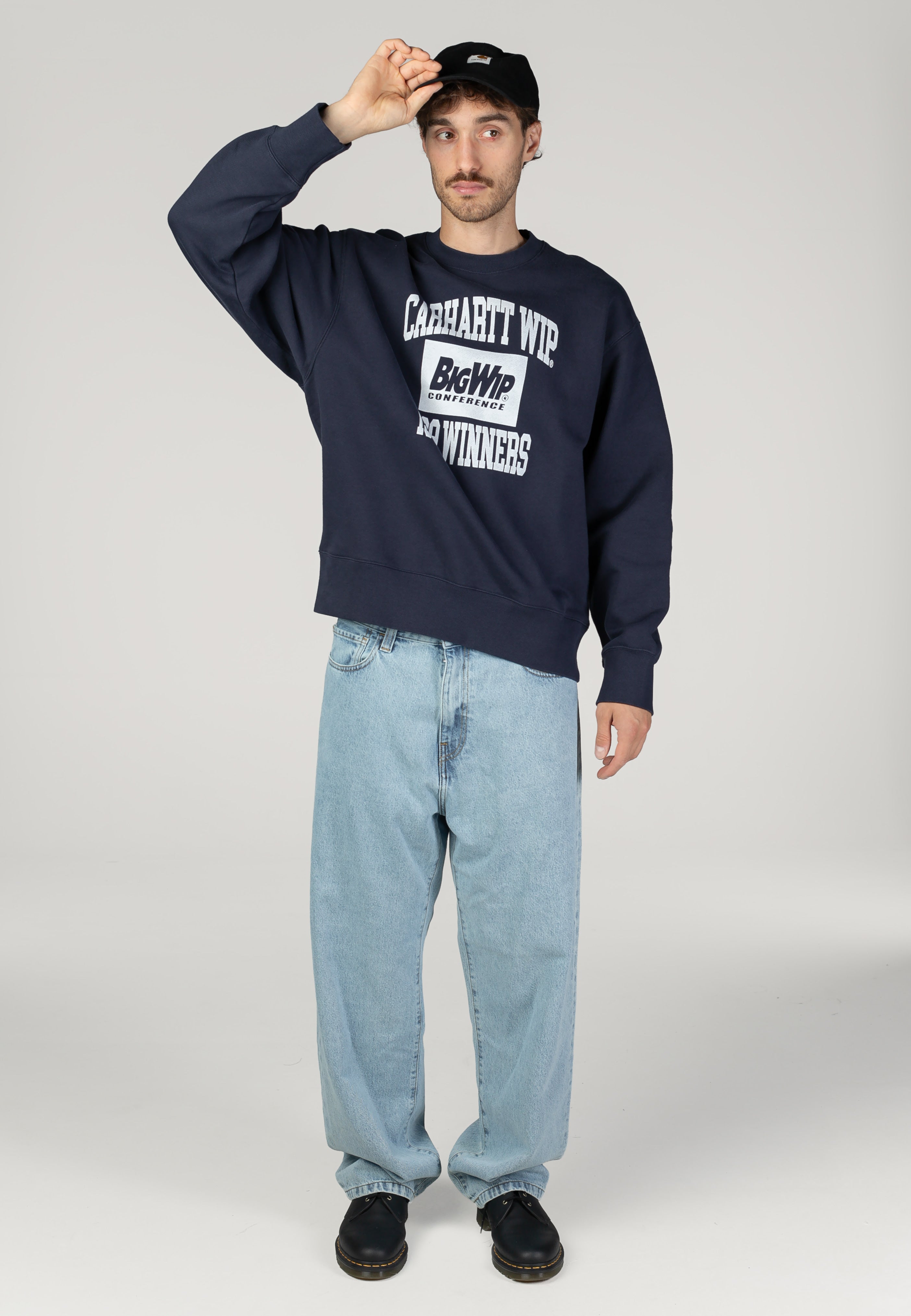Carhartt WIP - 1989 Winners Heavy Stone Wash Dark Navy - Sweater | Men-Image