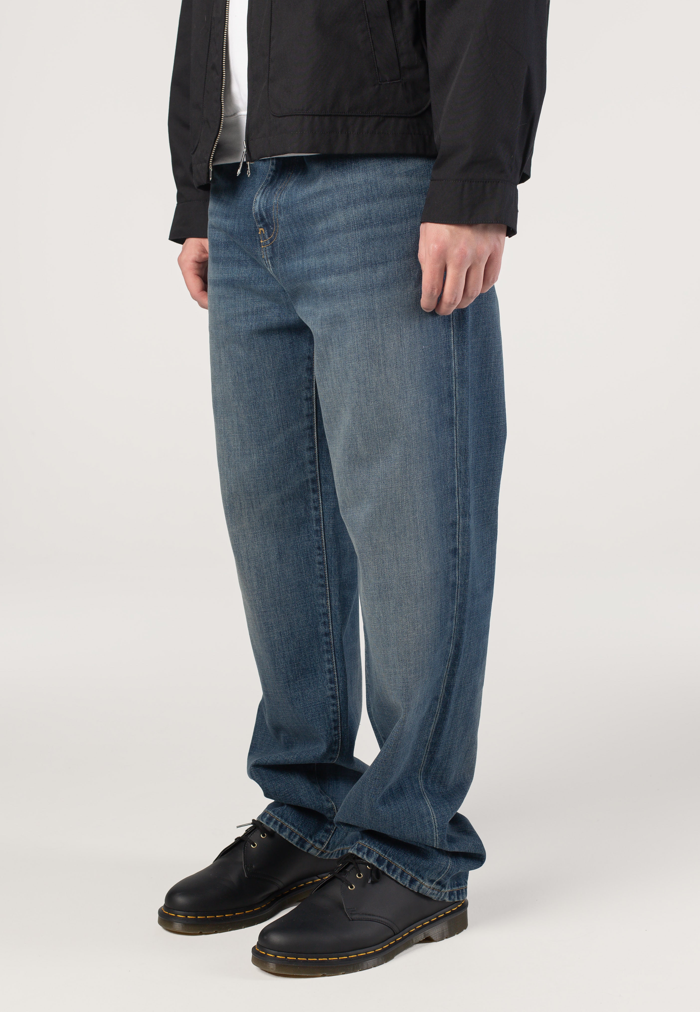 Carhartt WIP - Aaron Dark Used Wash Blue - Pants | Men-Image