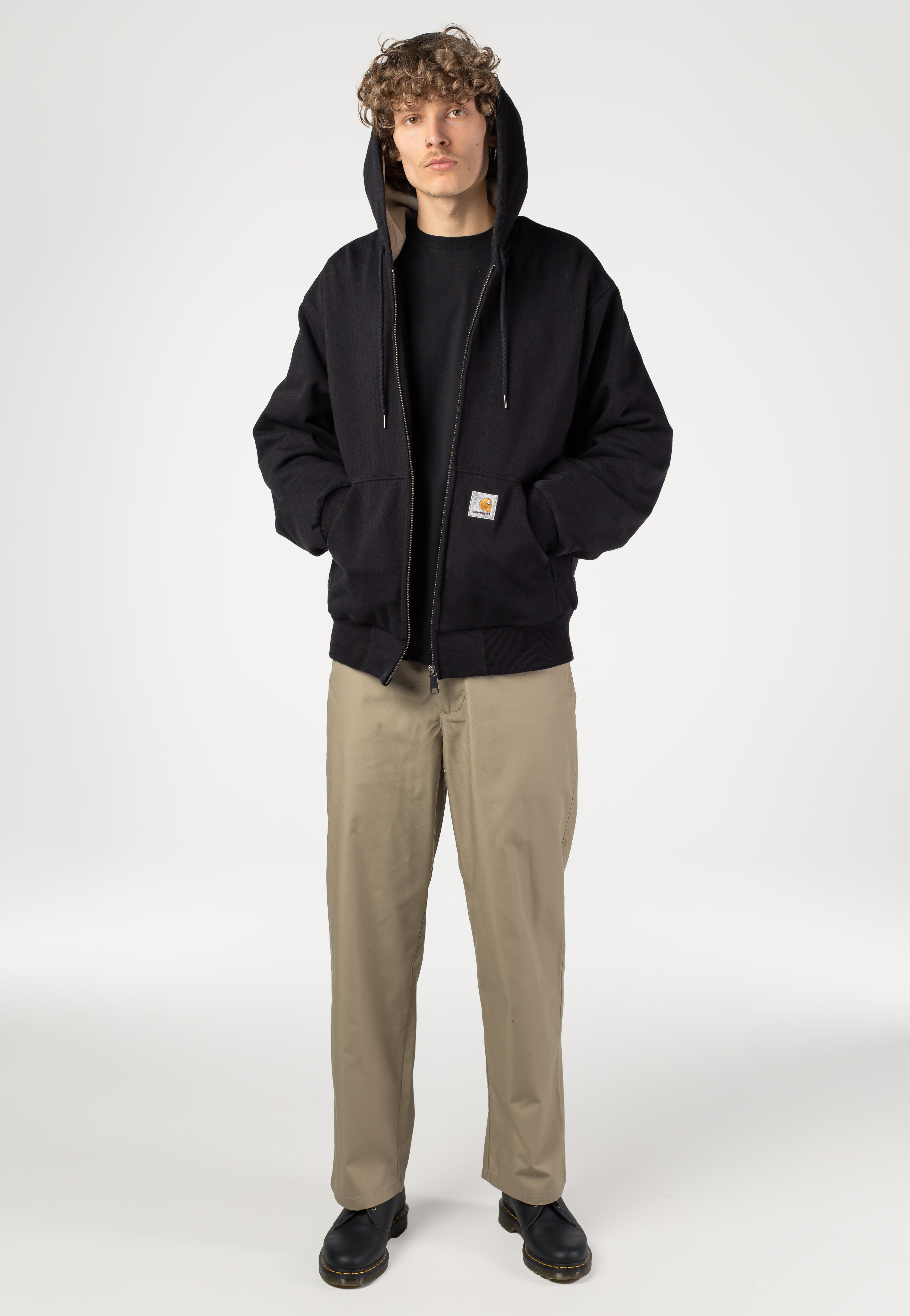 Carhartt WIP - Active Sweat Stone Washed Black - Jacket | Men-Image
