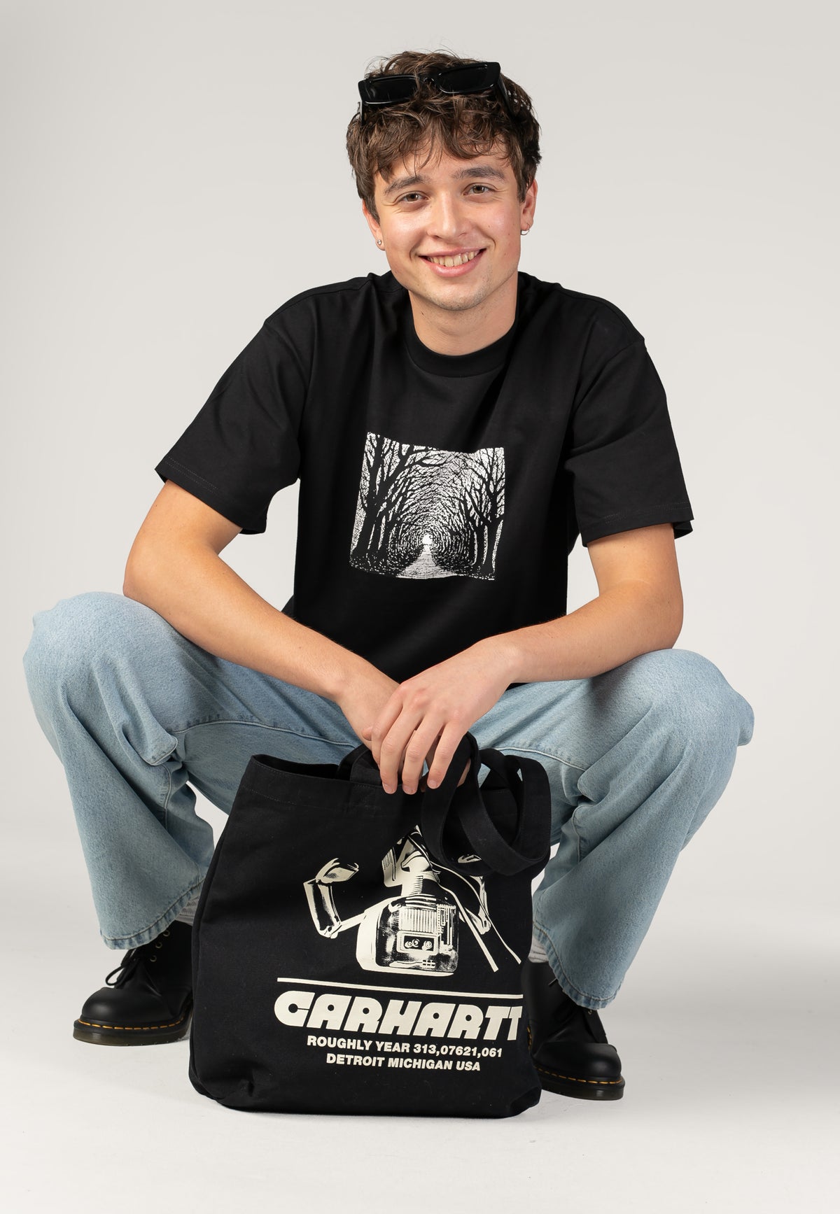 Carhartt WIP Avenue Black Tričko | Men-Image