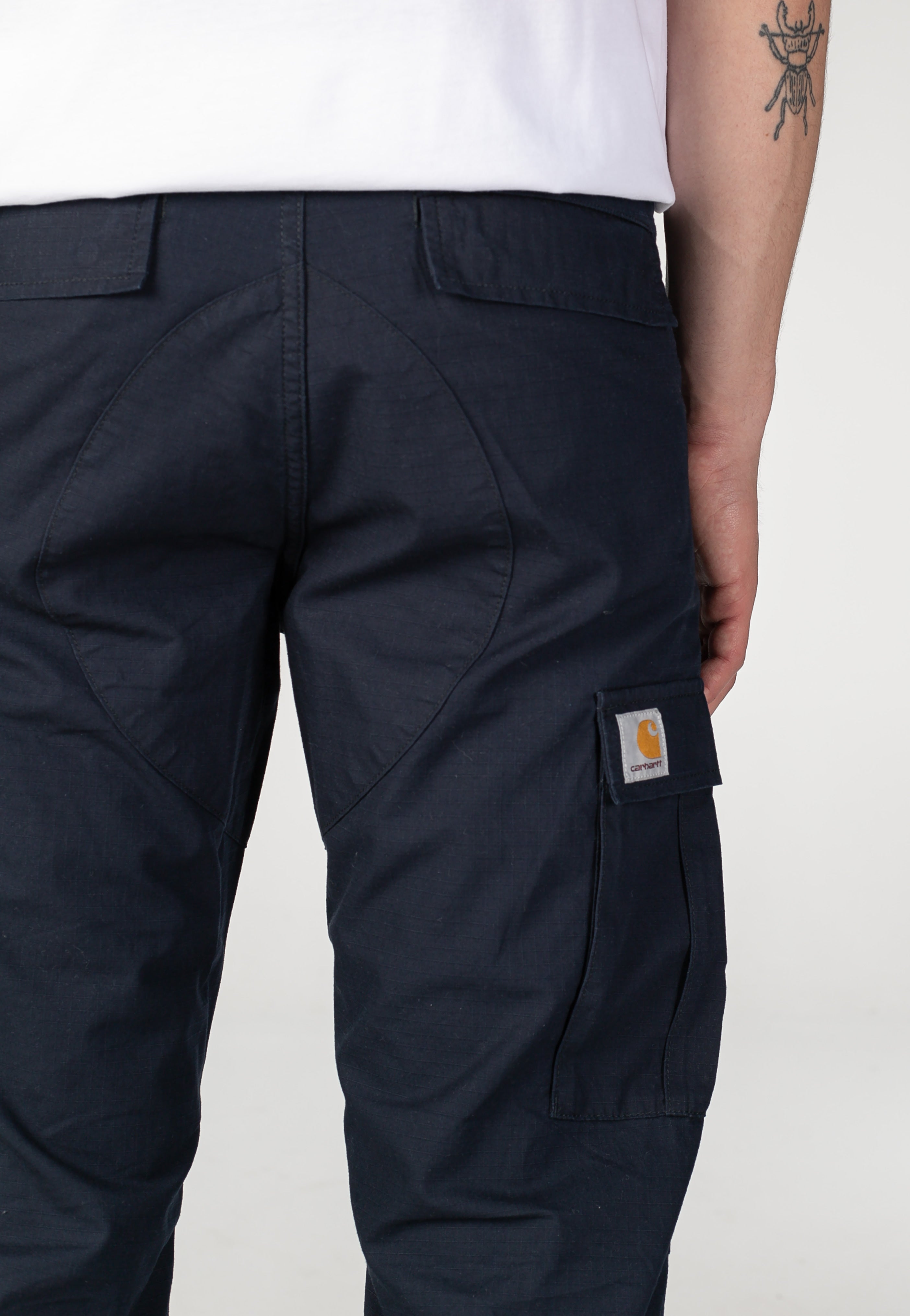 Carhartt WIP - Aviation Rinsed Dark Navy - Pants | Men-Image