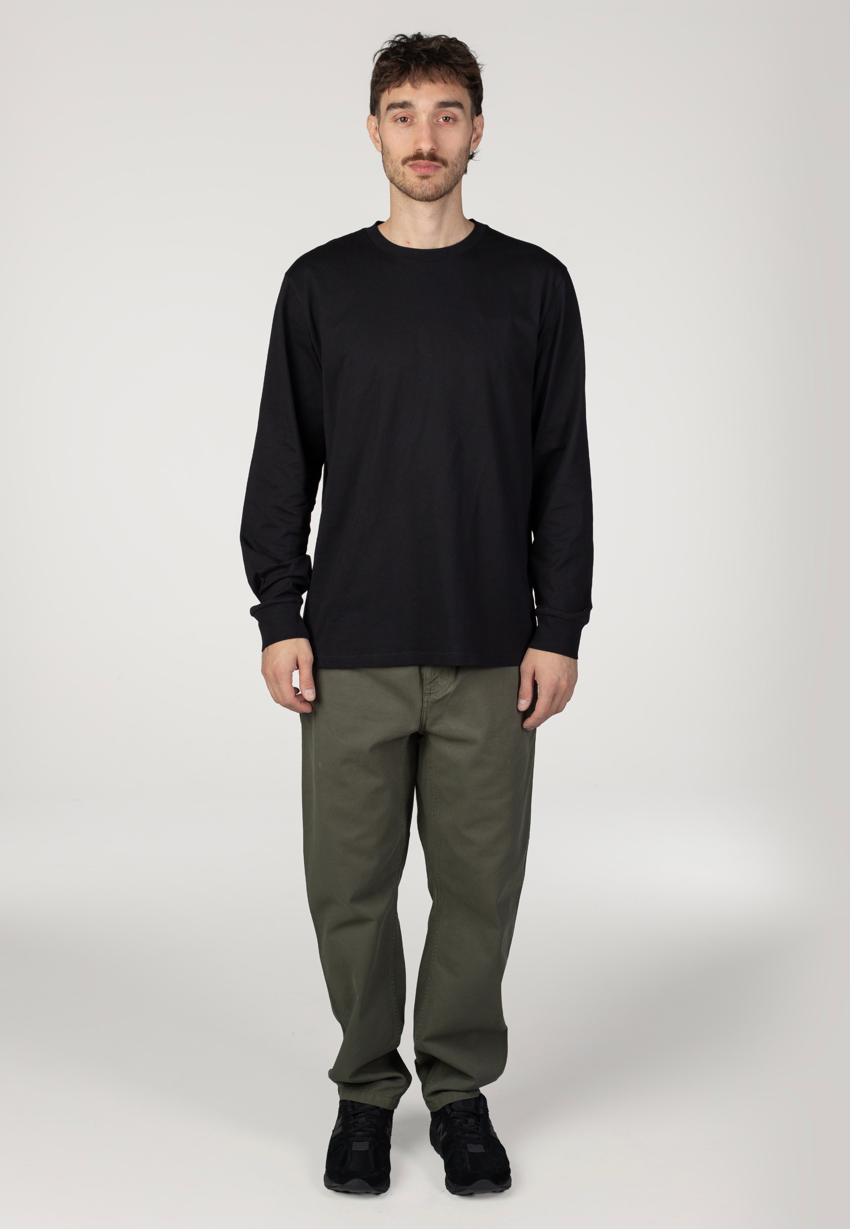 Carhartt WIP - Base Black/White - Longsleeve | Men-Image