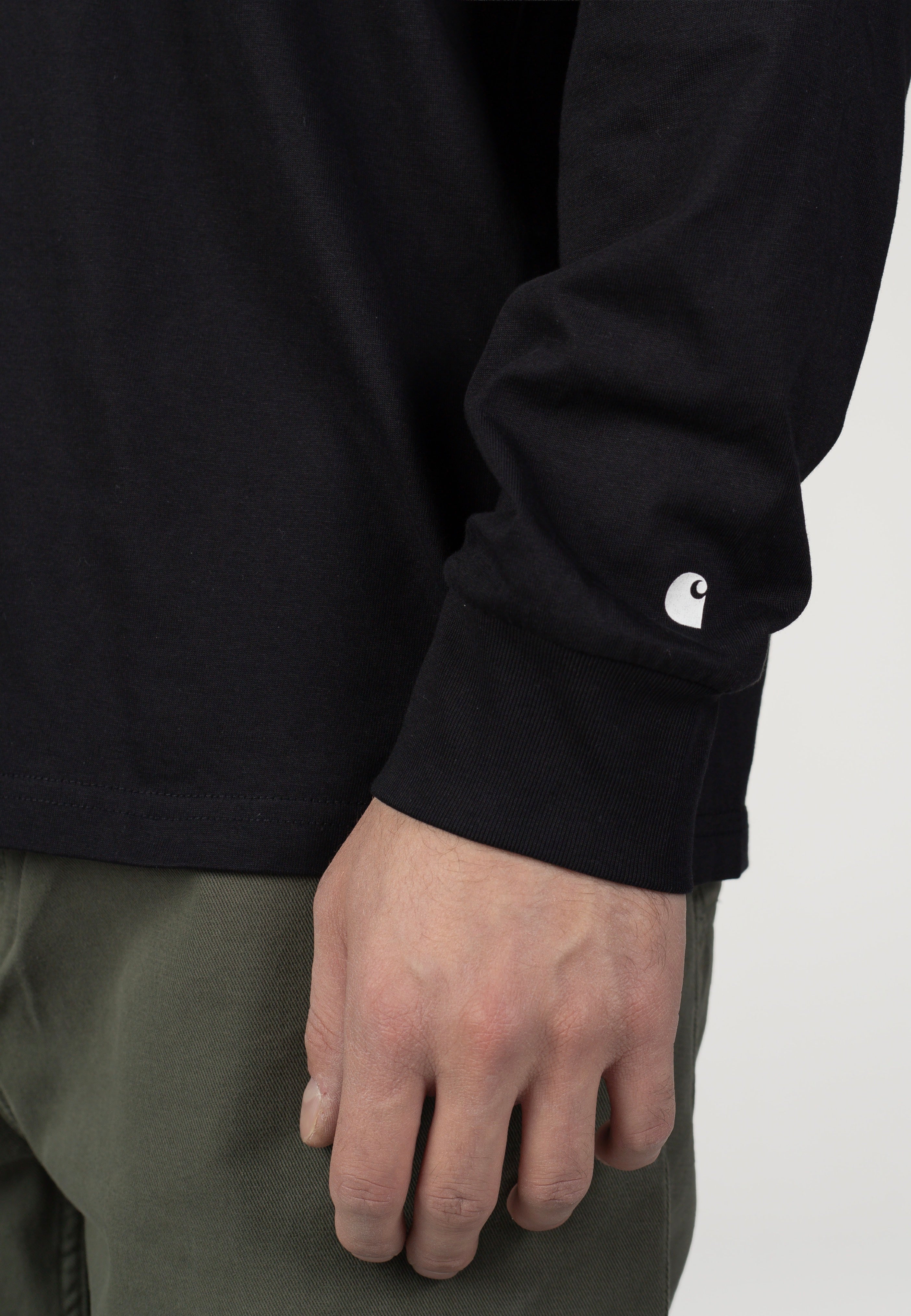 Carhartt WIP - Base Black/White - Longsleeve | Men-Image