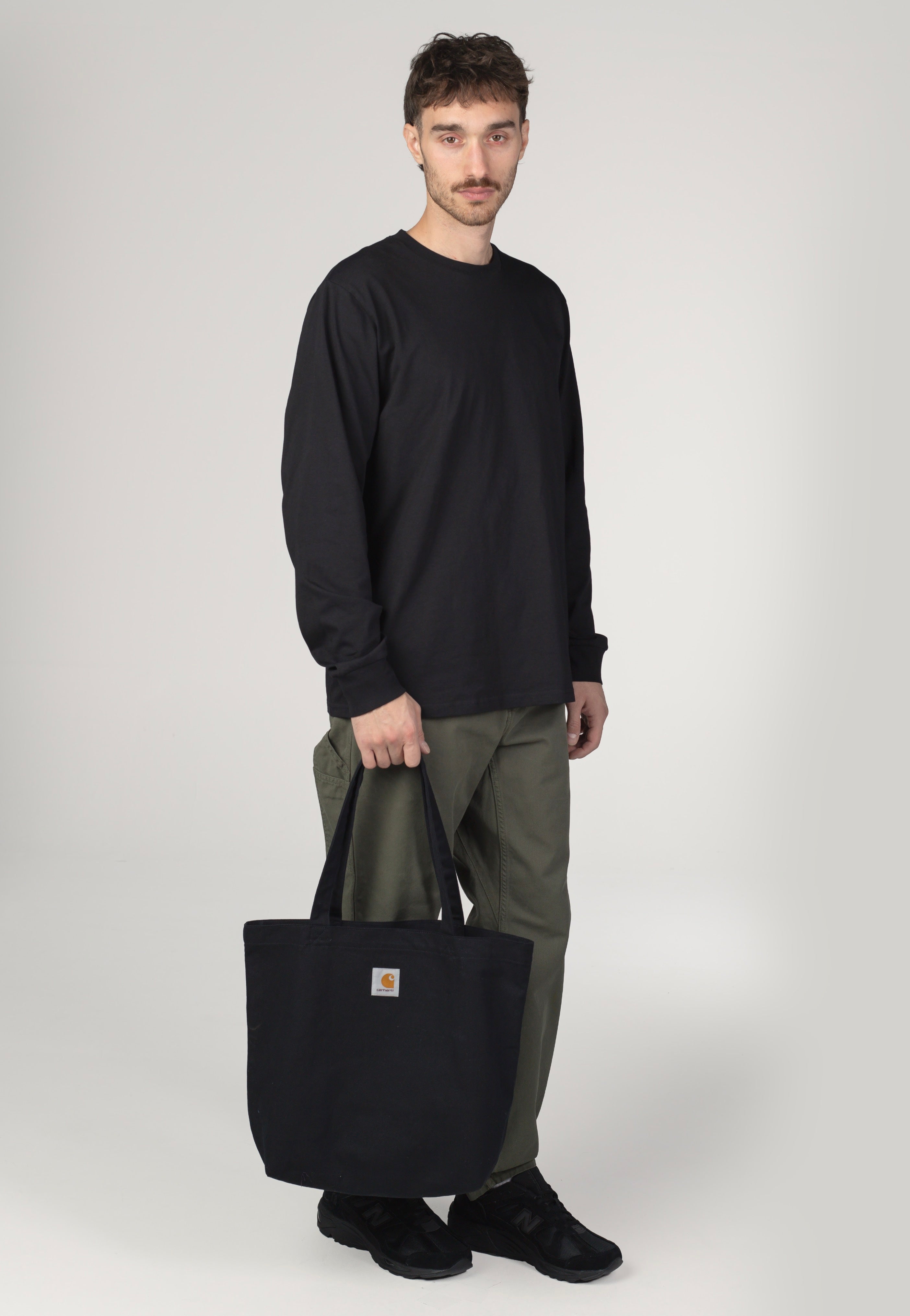 Carhartt WIP - Base Black/White - Longsleeve | Men-Image