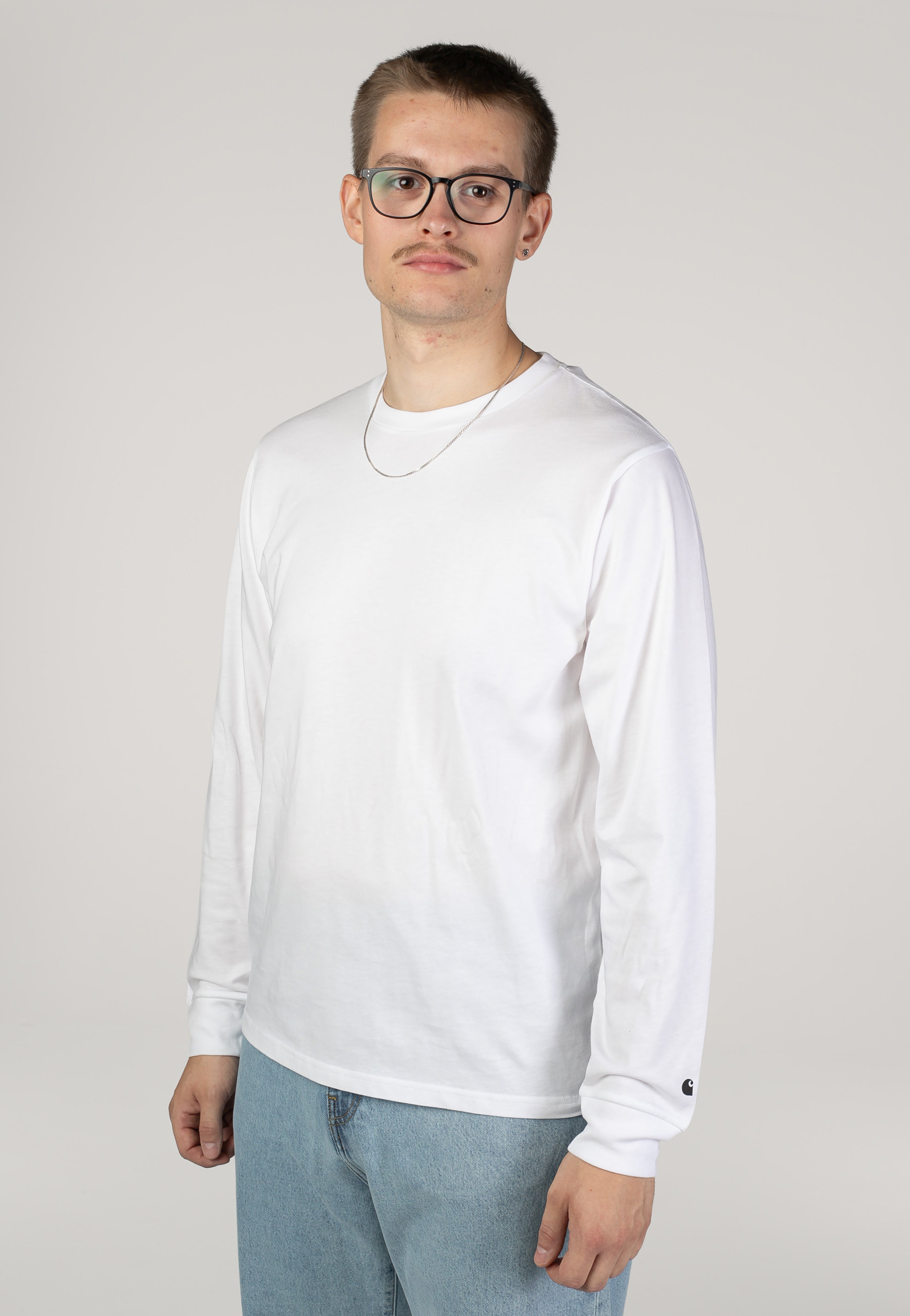 Carhartt WIP - Base White/Black - Longsleeve | Men-Image