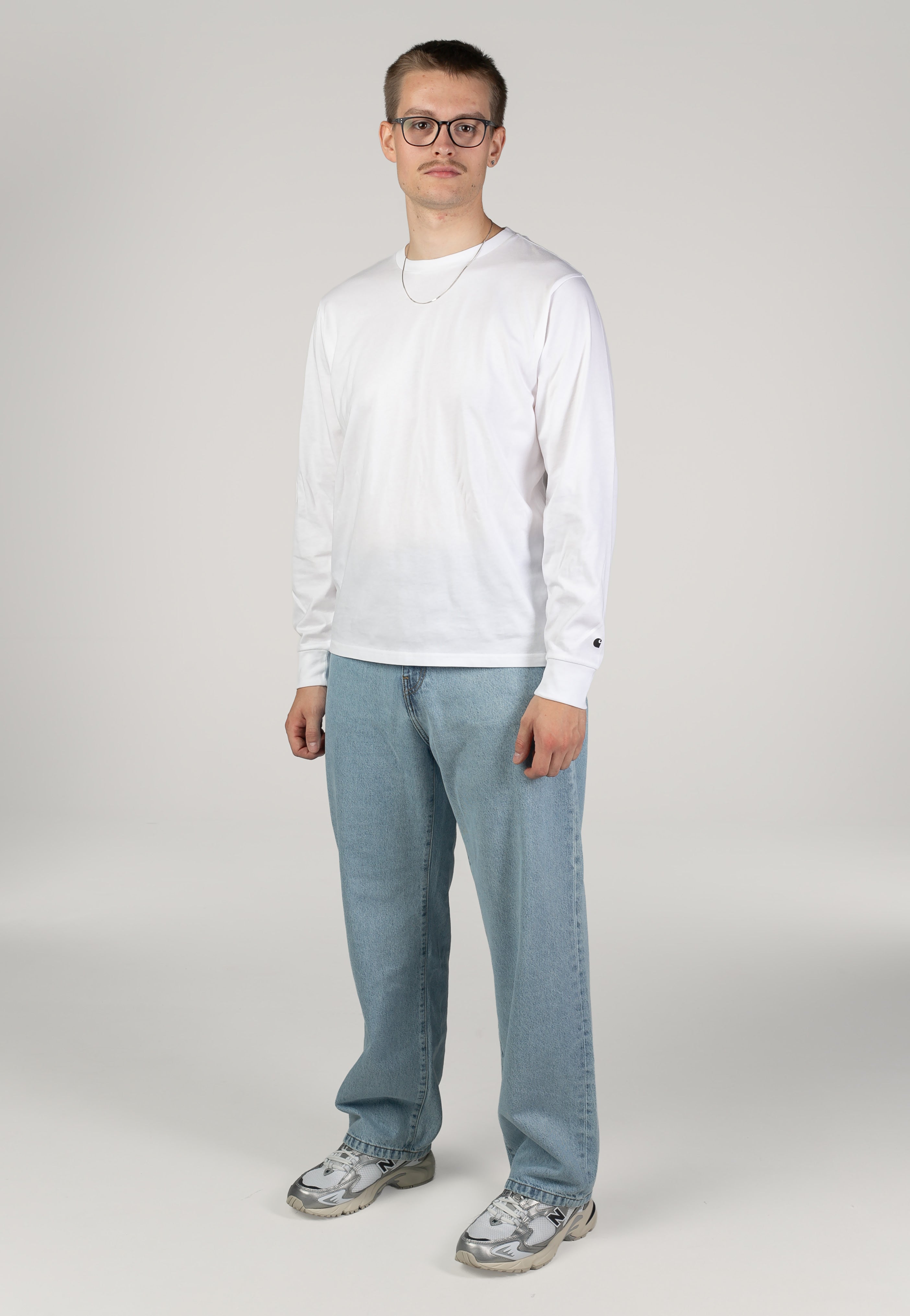 Carhartt WIP - Base White/Black - Longsleeve | Men-Image
