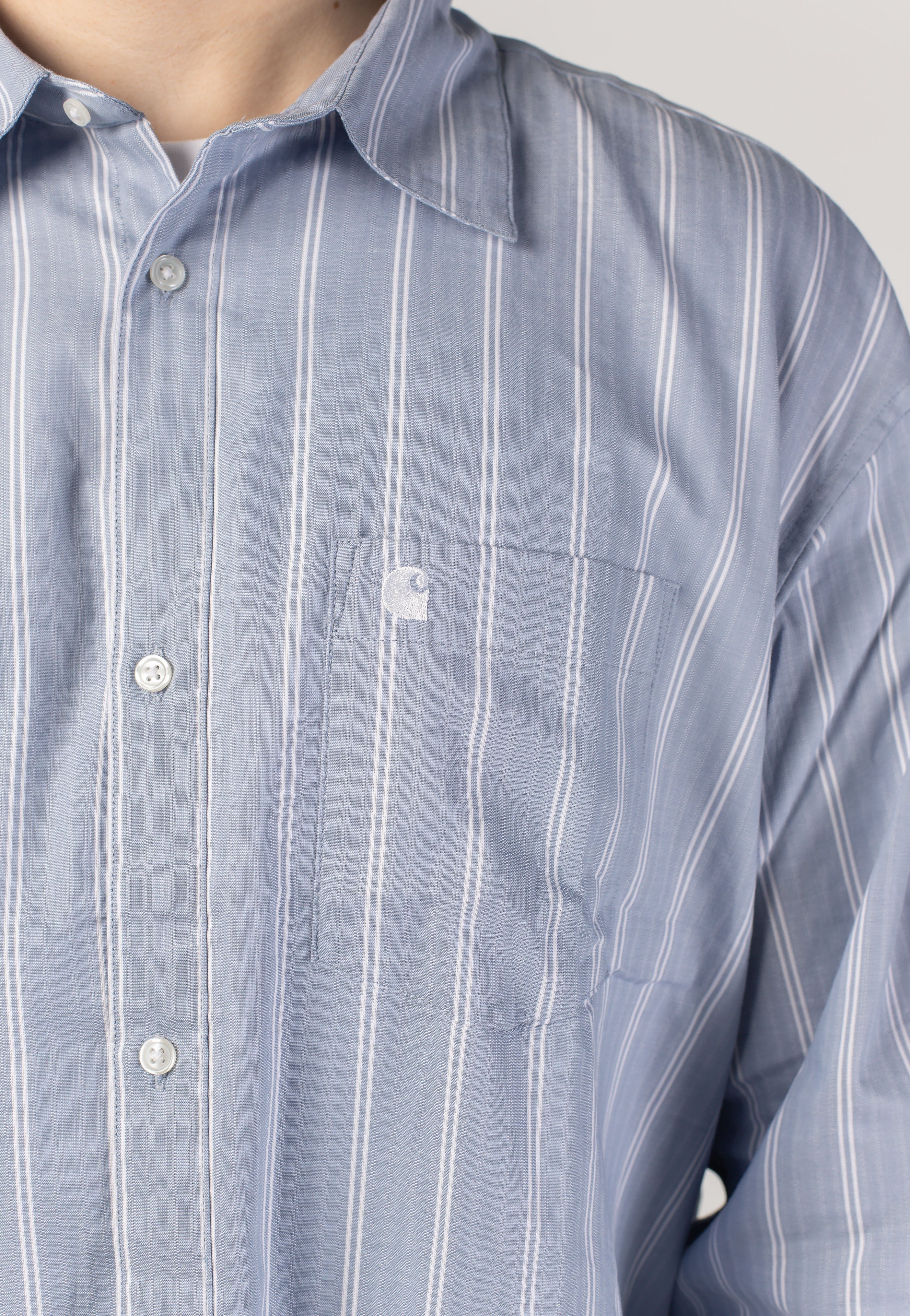 Carhartt WIP - Beale Stripe/Gentle Blue/White - Shirt | Men-Image
