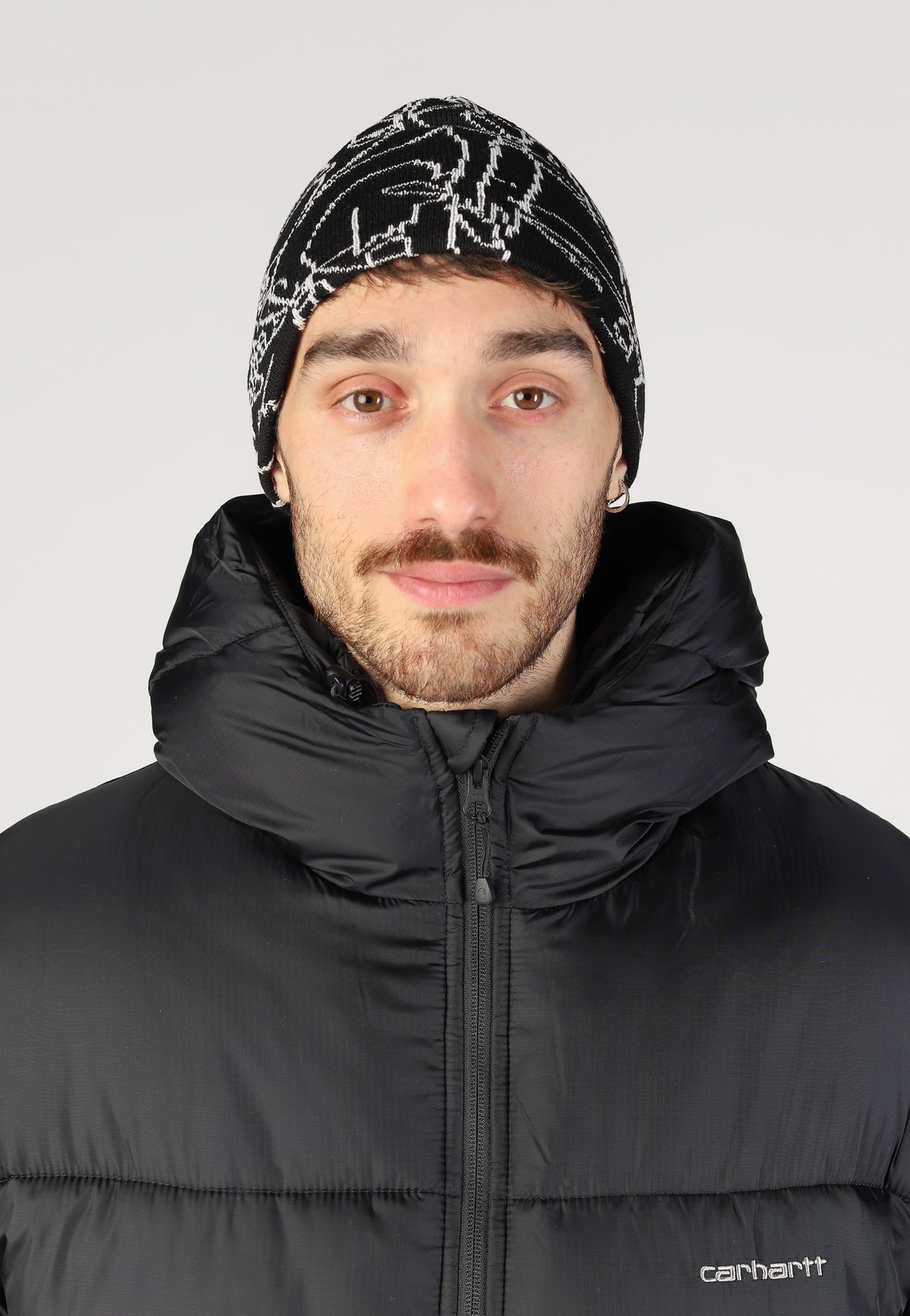 Carhartt WIP Blinkerfluid Black/Wax Beanie | Neutral-Image