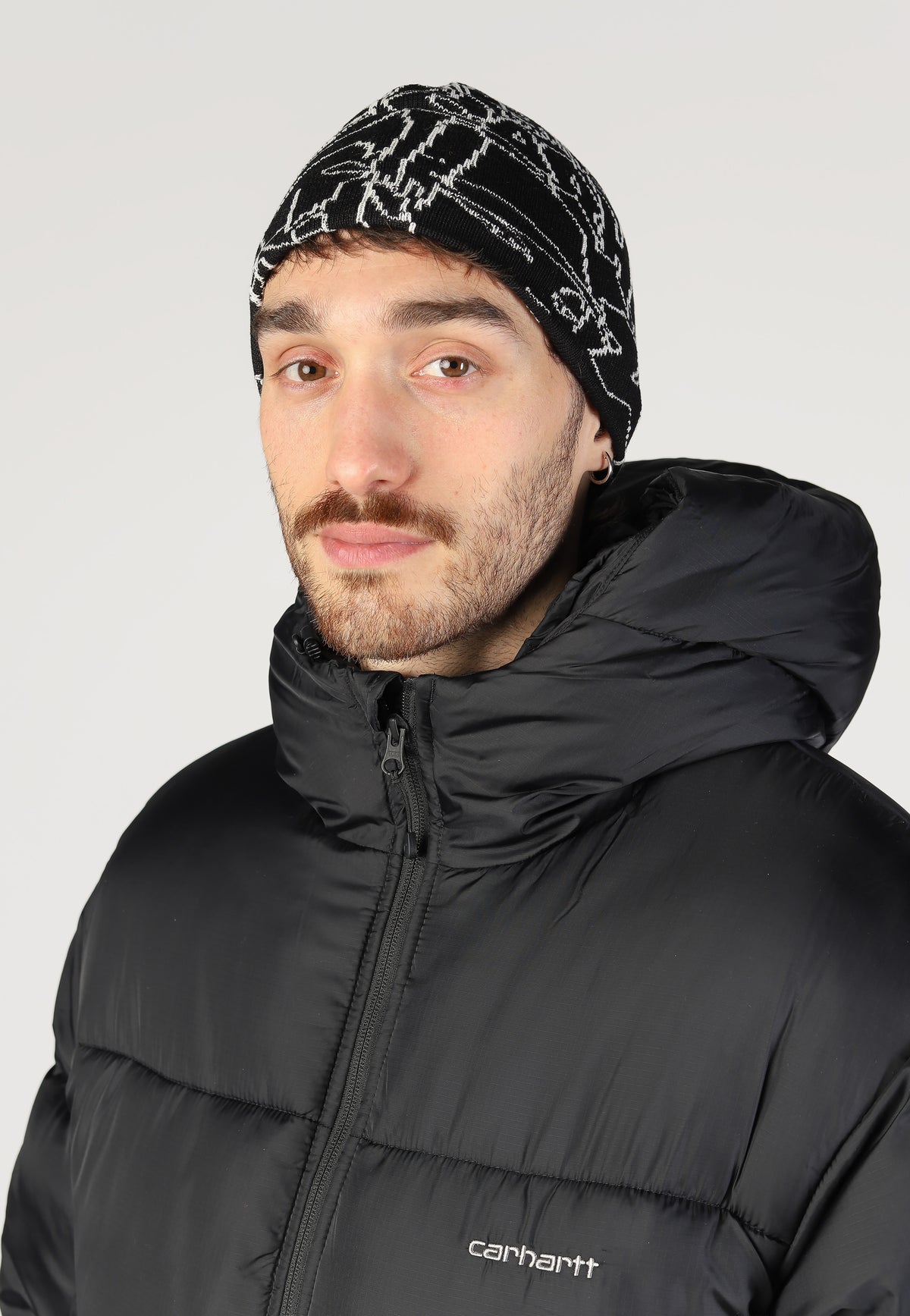 Carhartt WIP Blinkerfluid Black/Wax Beanie | Neutral-Image