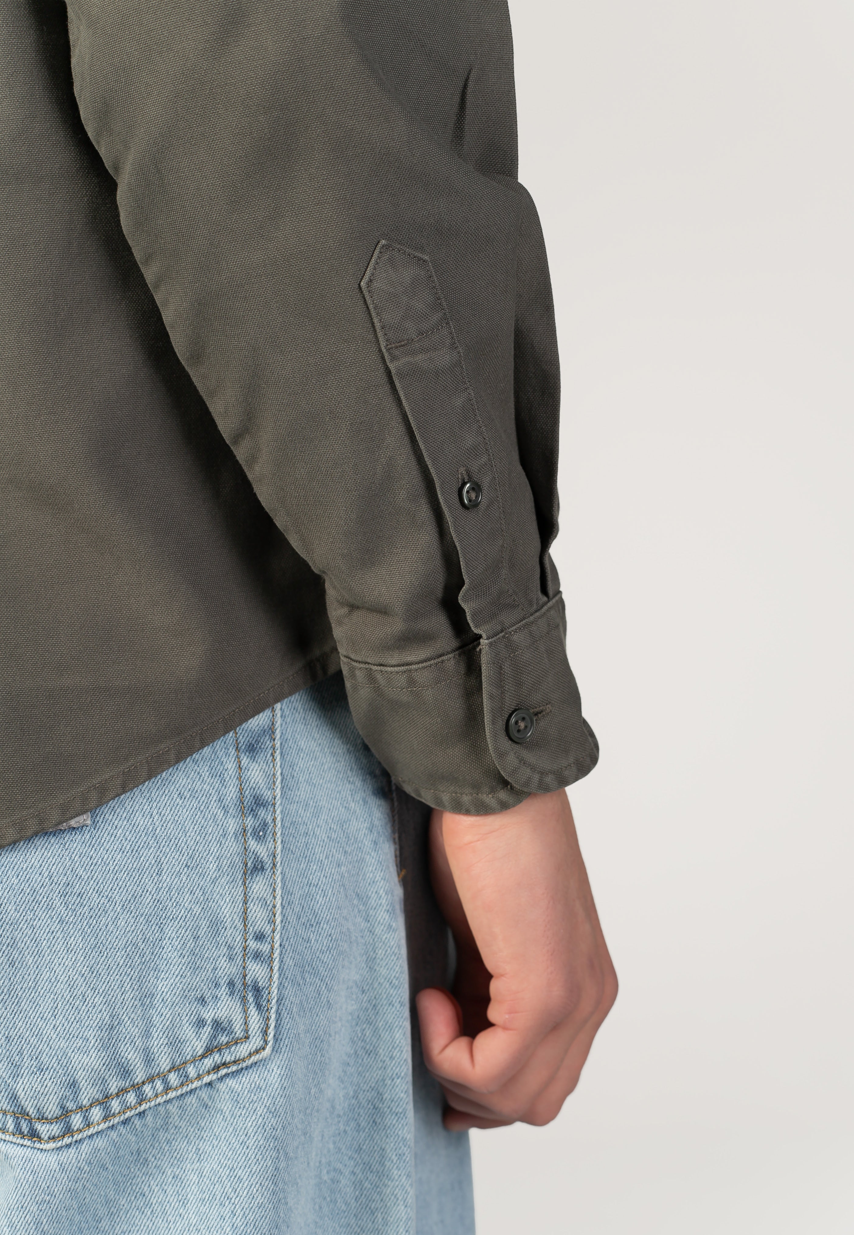 Carhartt WIP Bolton Garment Dyed Shungite Košile | Men-Image
