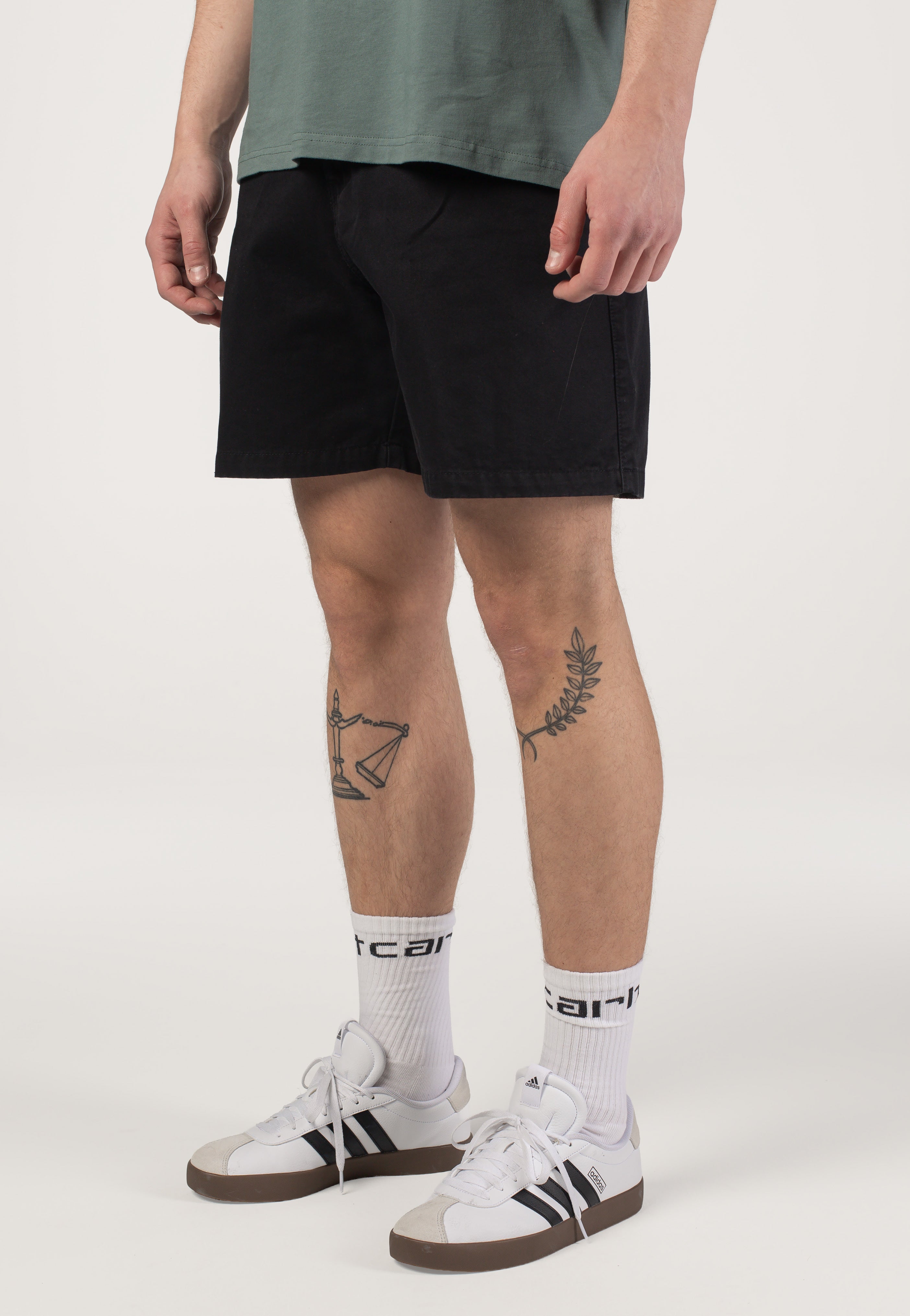 Carhartt WIP Brady Stone Washed Black - Shorts | Impericon