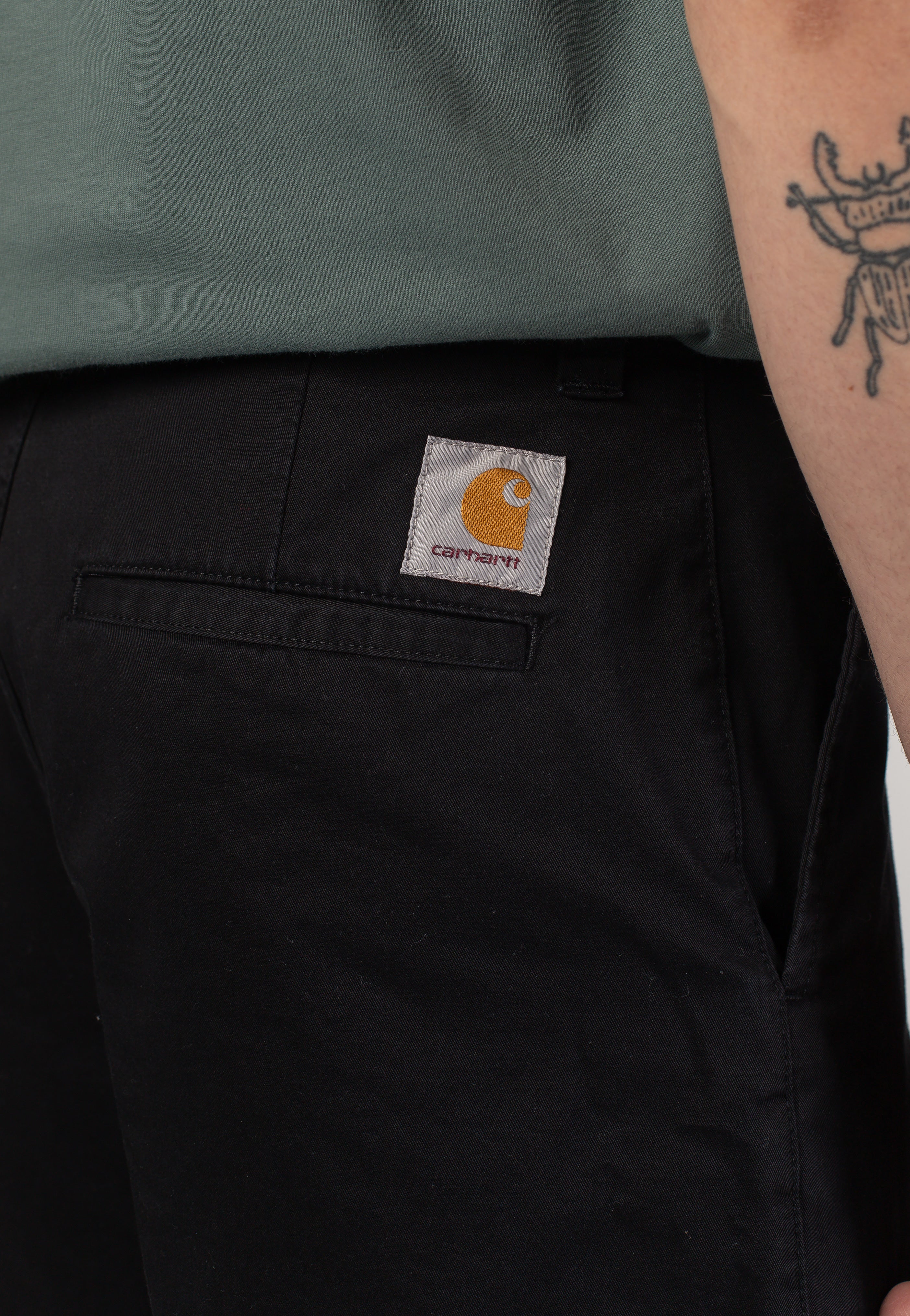 Carhartt WIP - Brady Stone Washed Black - Shorts | Men-Image
