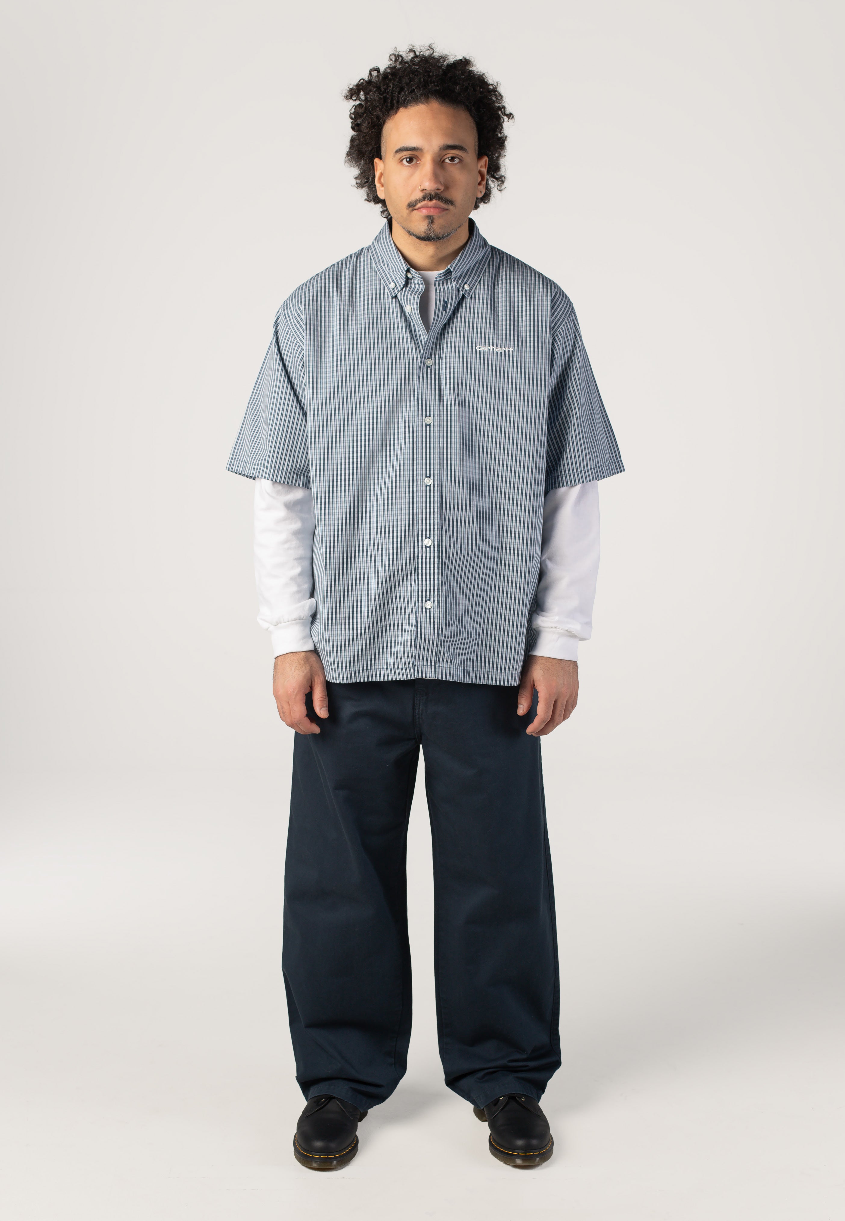 Carhartt WIP - Brady Stone Washed Carbon - Pants | Men-Image