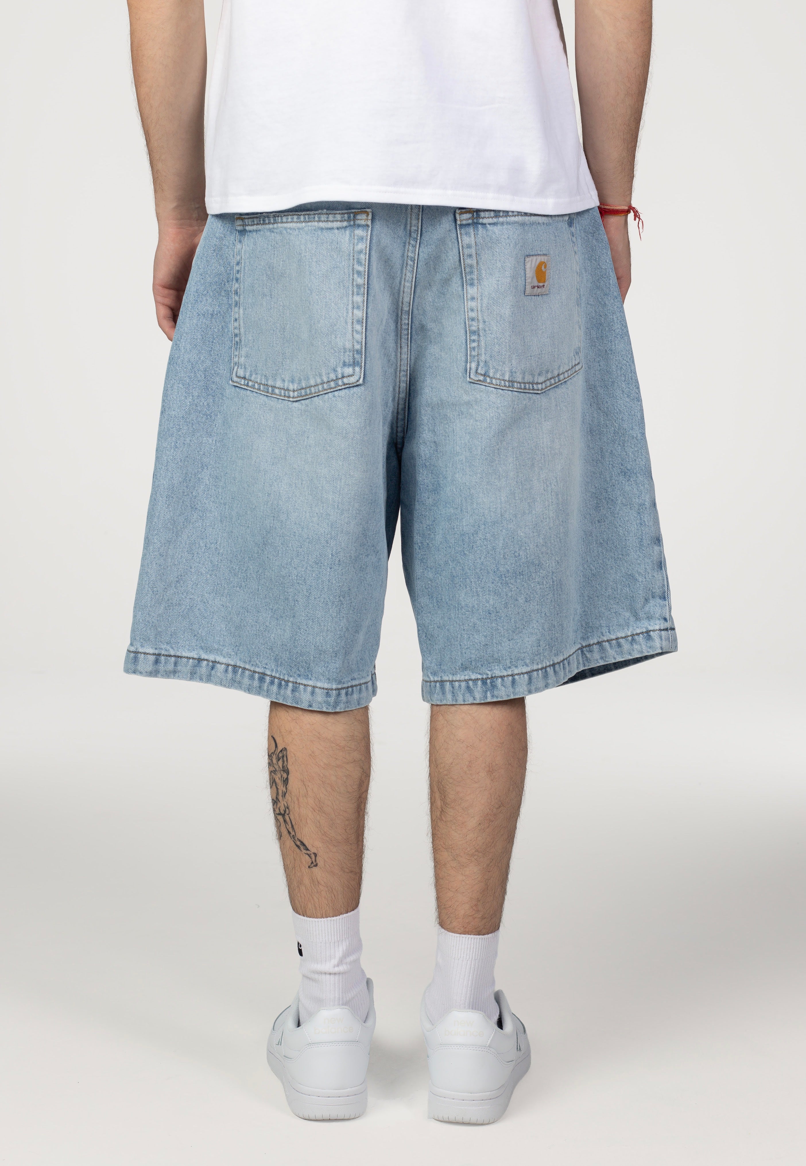 Carhartt WIP - Brandon Heavy Worn Bleached Blue - Shorts | Men-Image