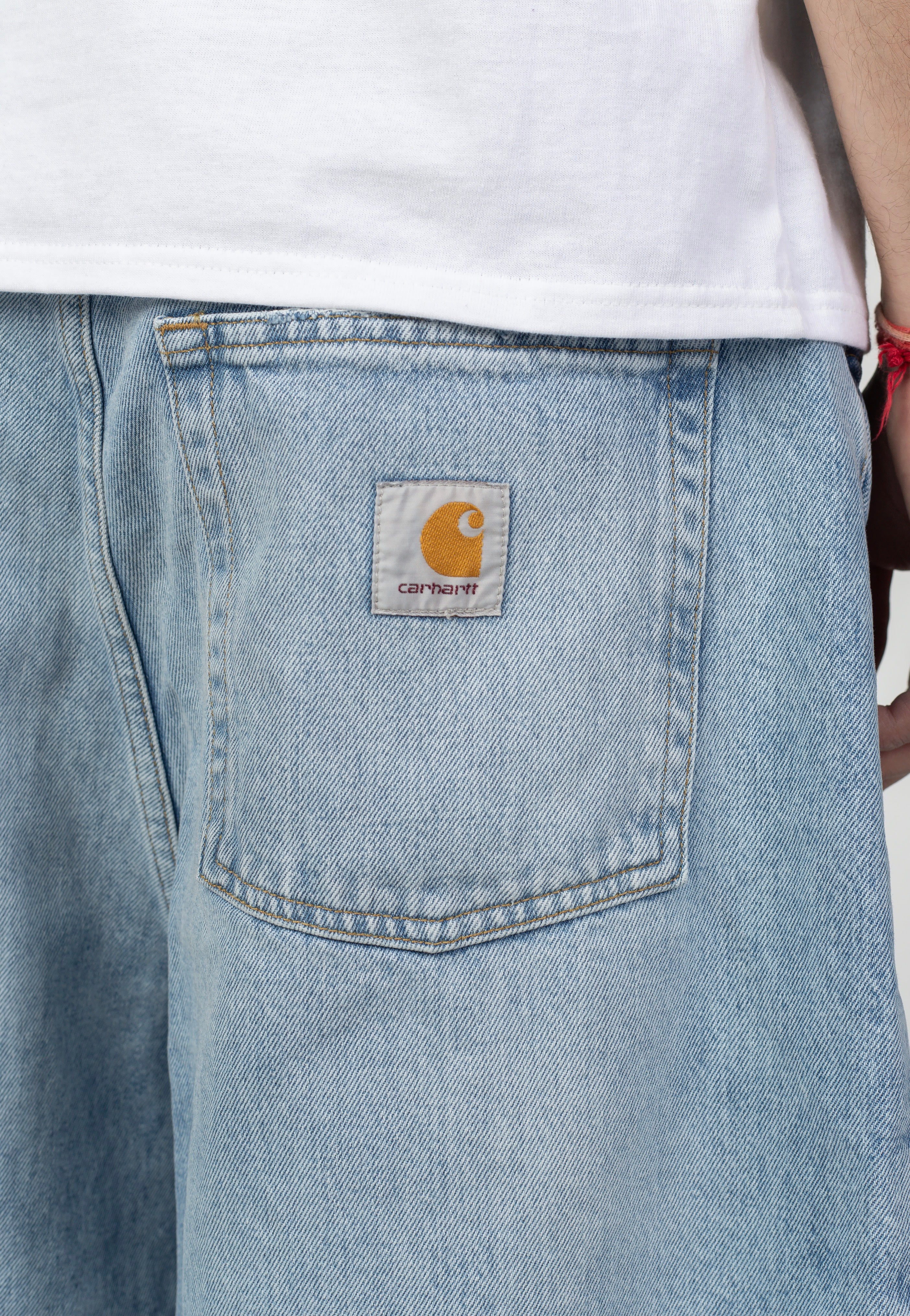 Carhartt WIP - Brandon Heavy Worn Bleached Blue - Shorts | Men-Image
