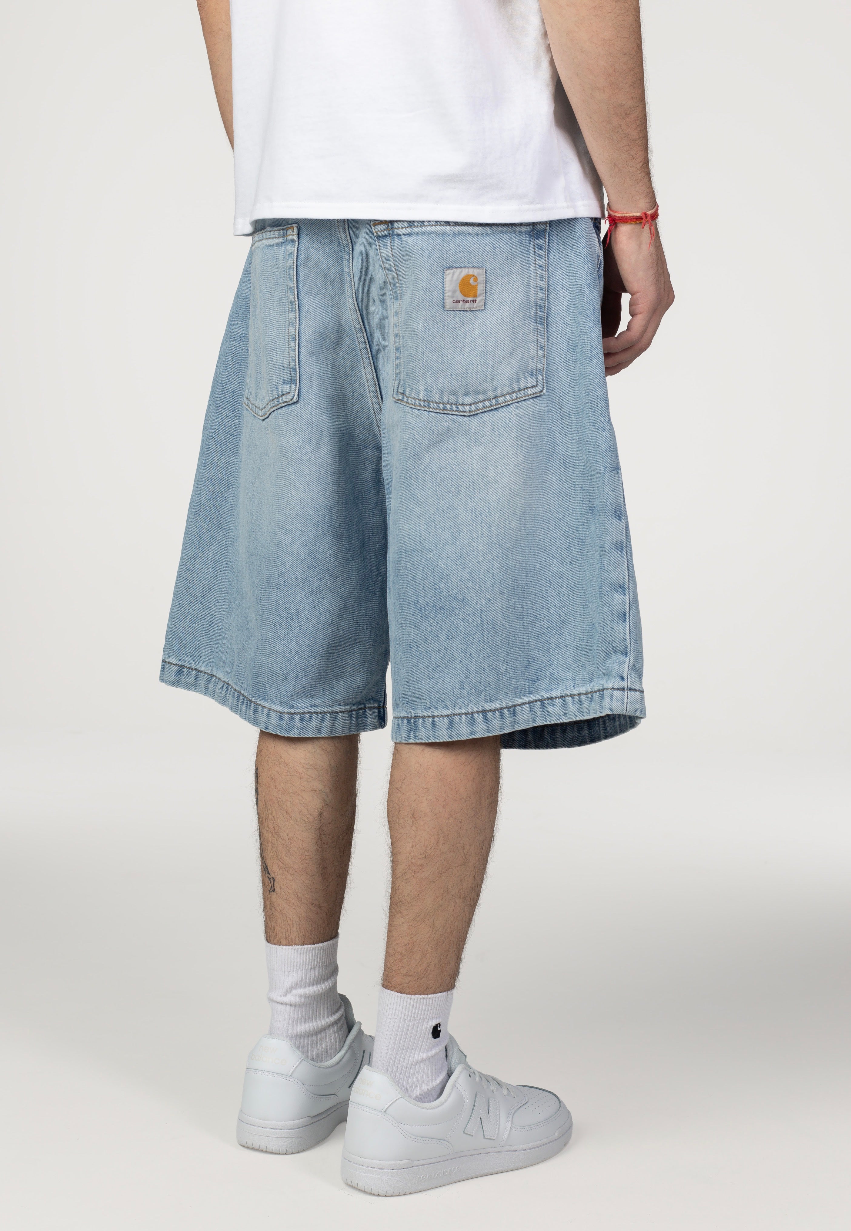 Carhartt WIP - Brandon Heavy Worn Bleached Blue - Shorts | Men-Image