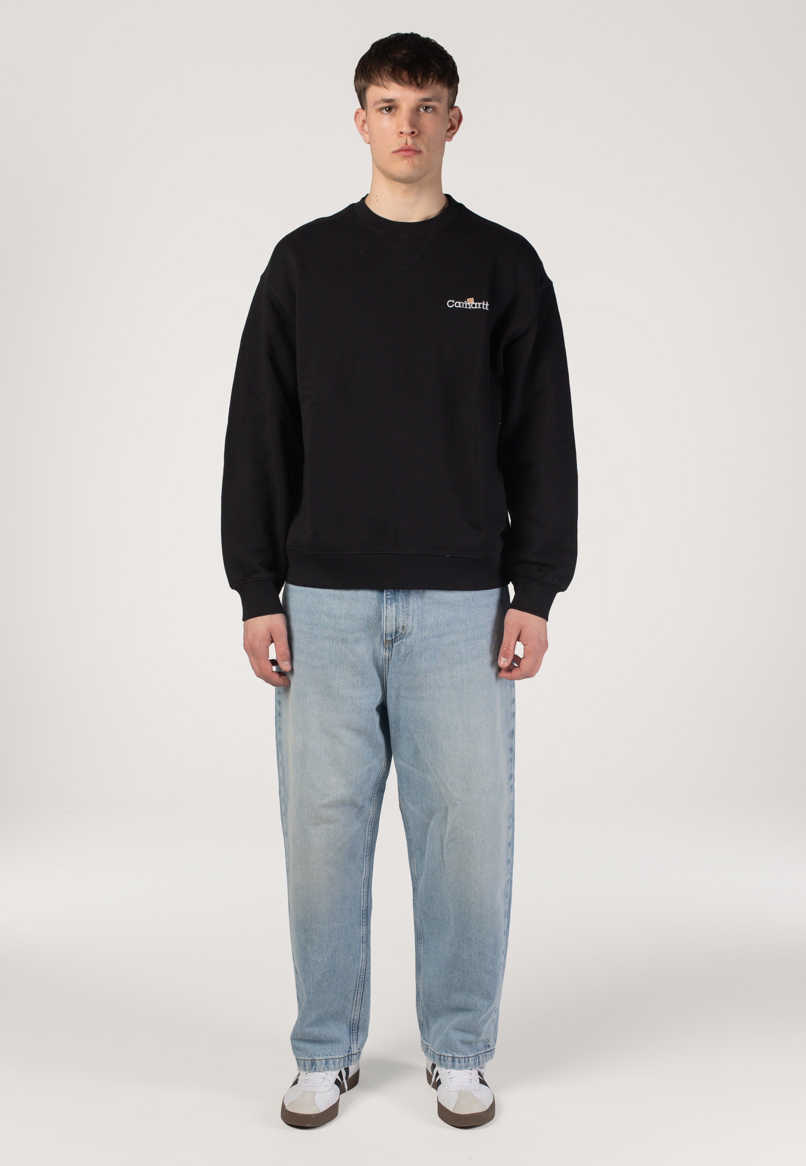 Carhartt WIP - Brandon Heavy Worn Bleached Blue - Pants | Men-Image
