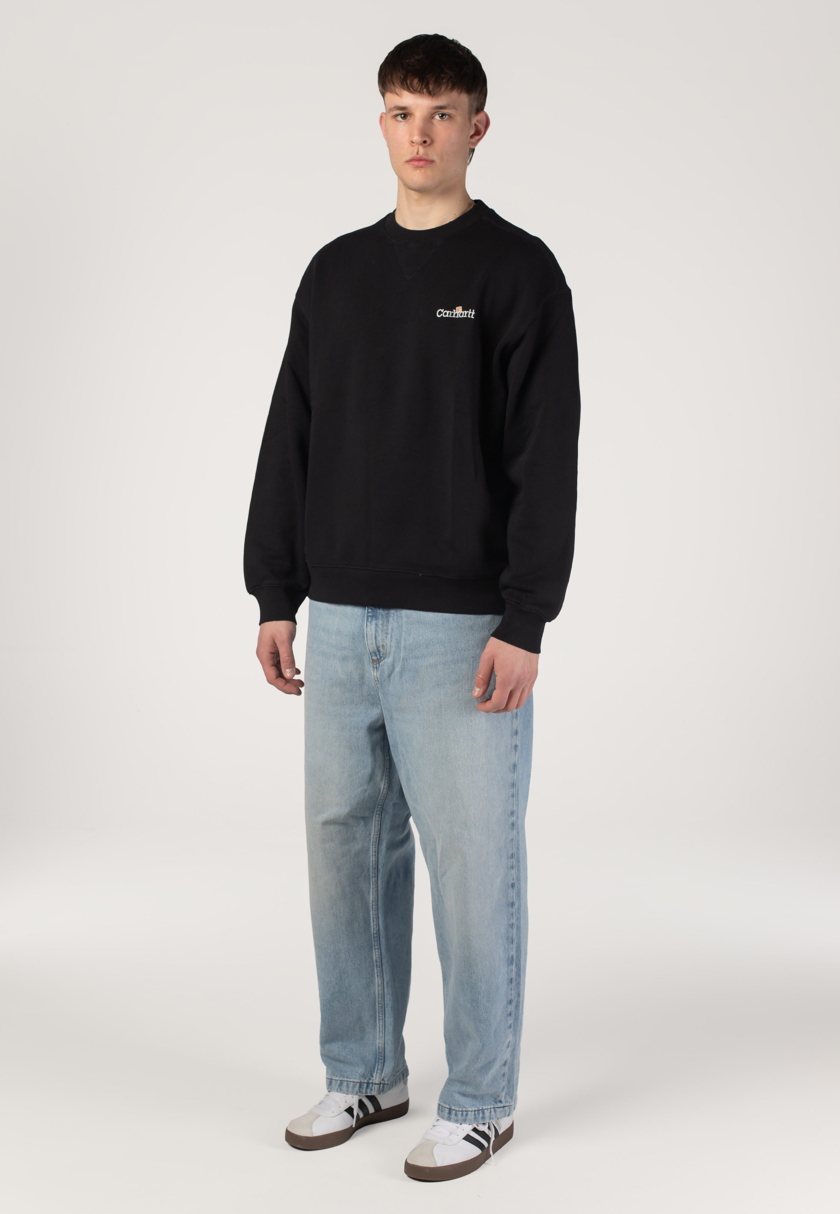 Carhartt WIP - Brandon Heavy Worn Bleached Blue - Pants | Men-Image