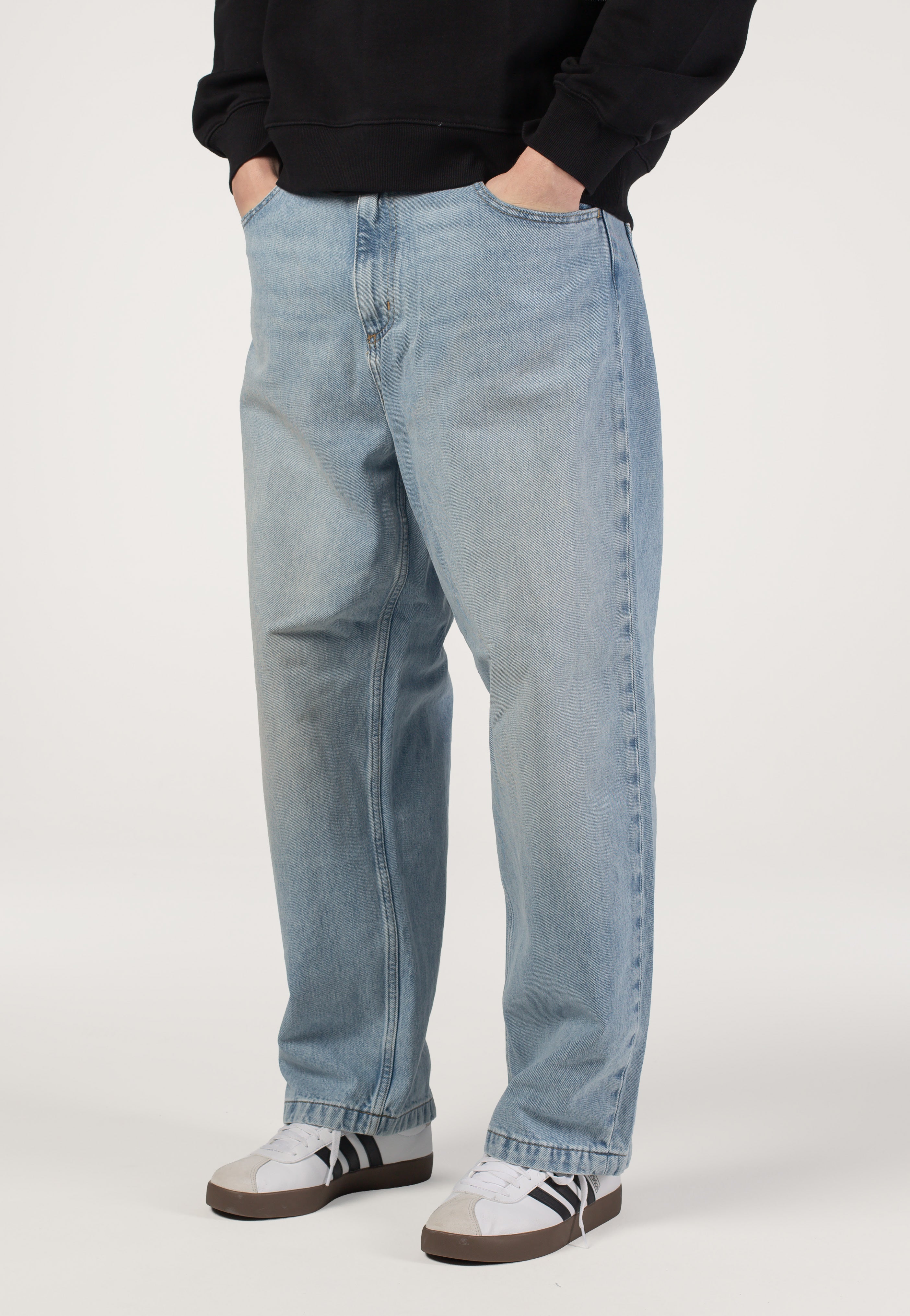 Carhartt WIP - Brandon Heavy Worn Bleached Blue - Pants | Men-Image