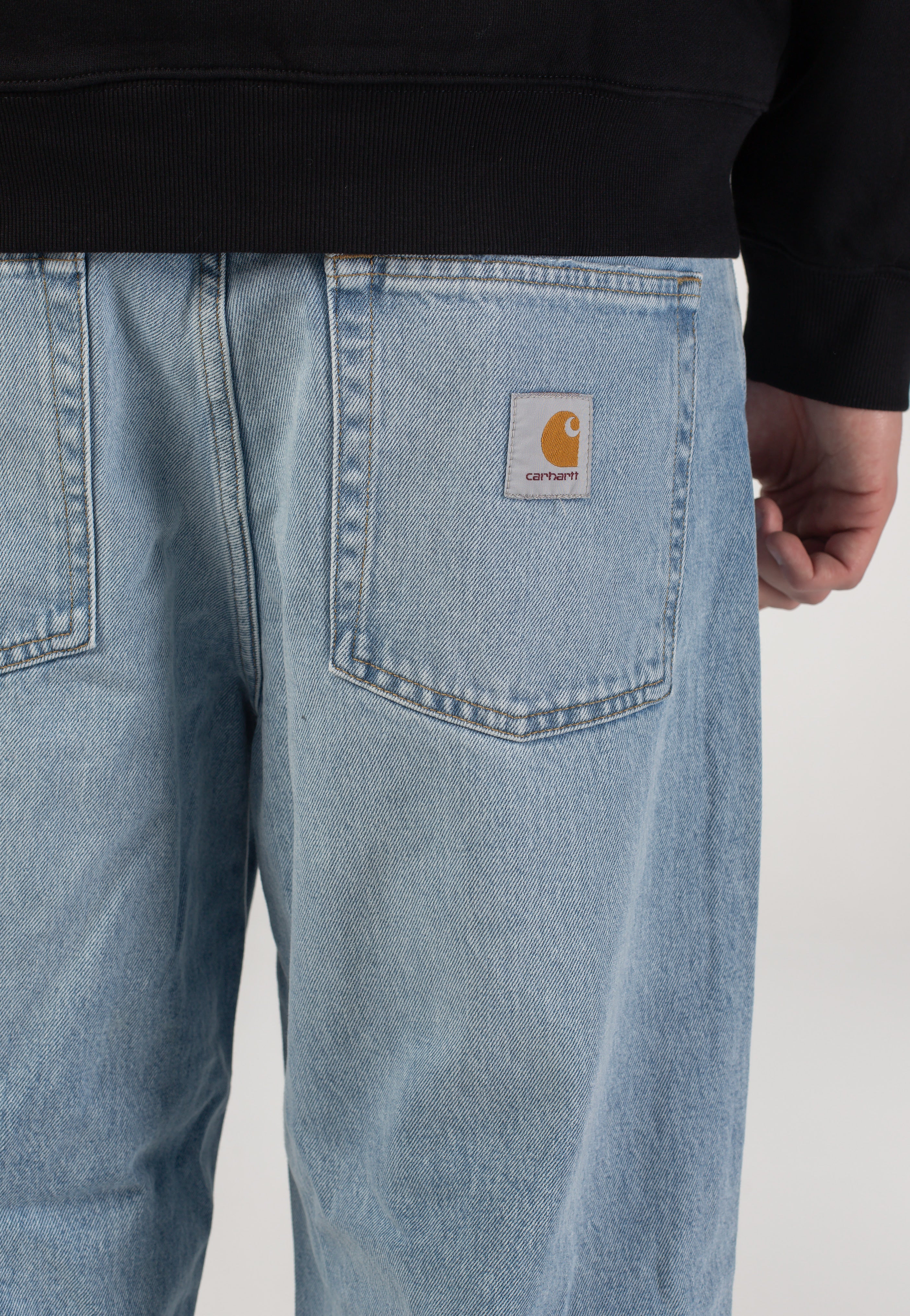 Carhartt WIP - Brandon Heavy Worn Bleached Blue - Pants | Men-Image